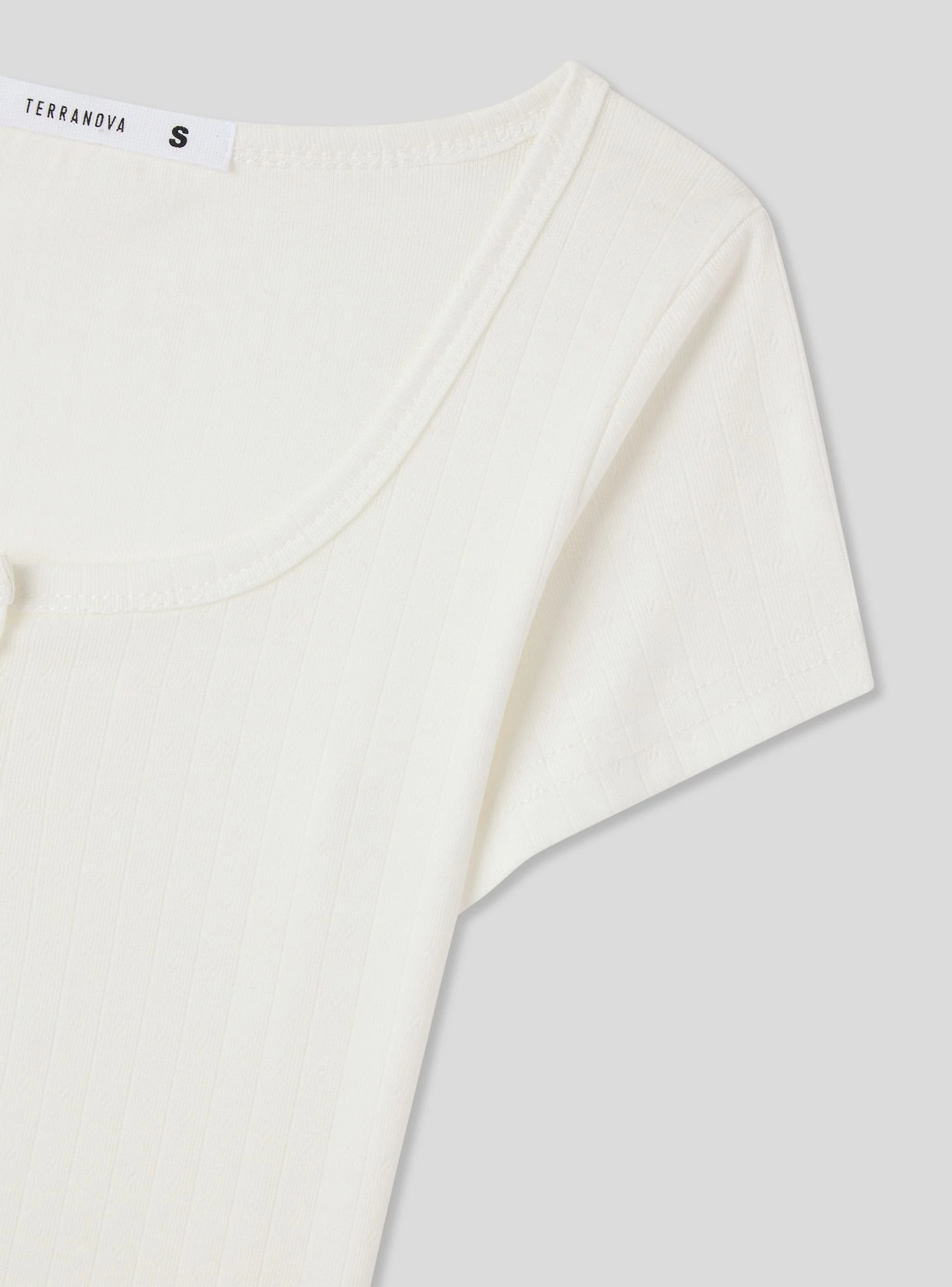 T-shirt serafino crop - Image 3