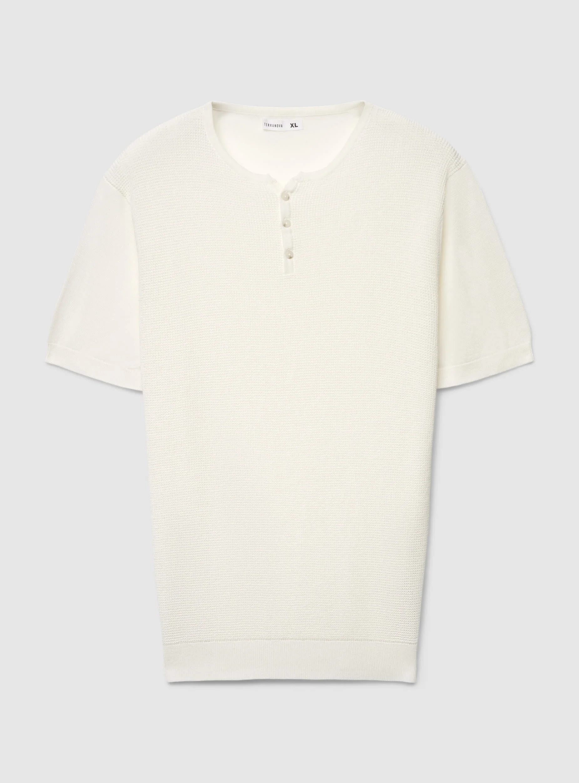 T-shirt serafino in maglia lavorata - Image 6