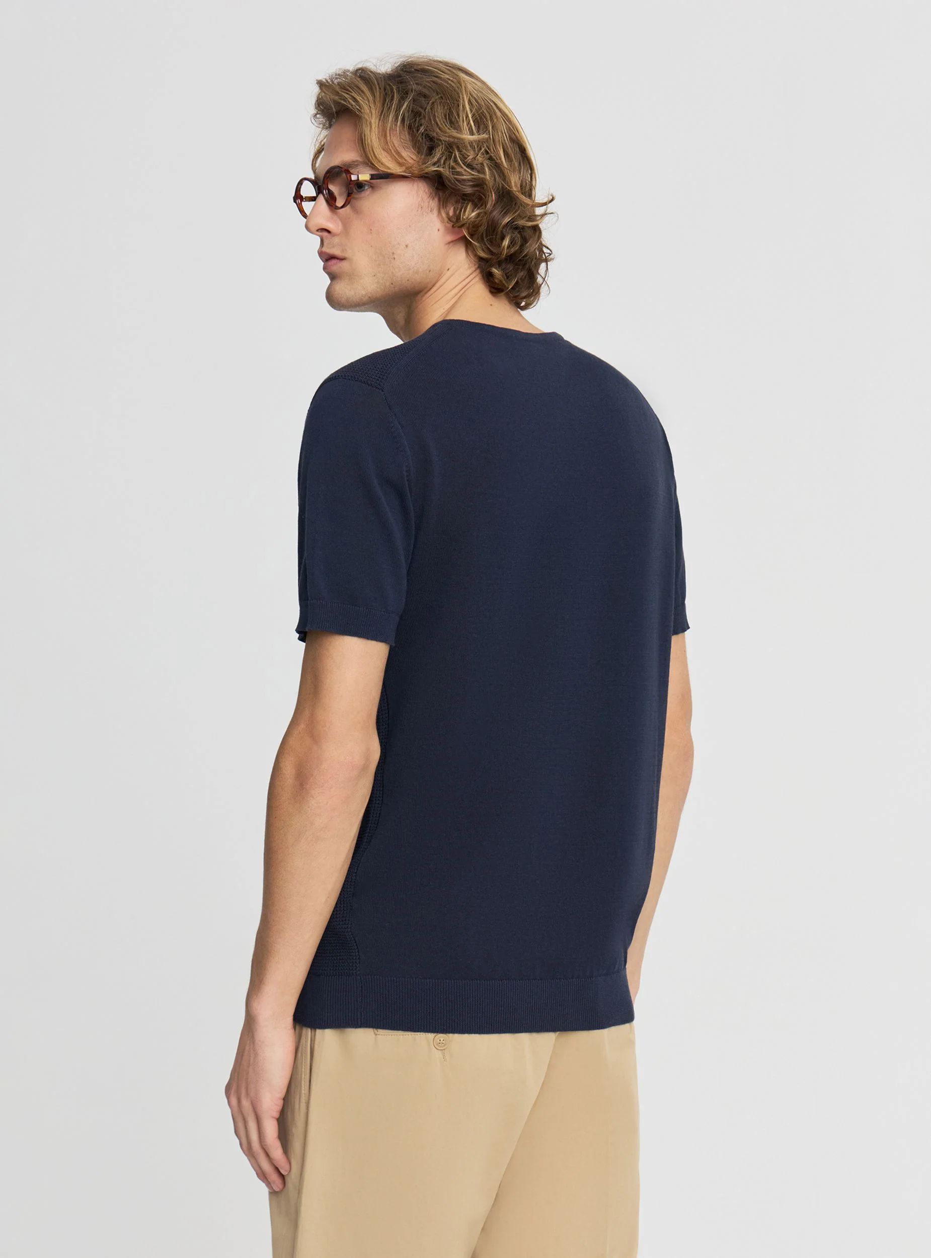 T-shirt serafino in maglia lavorata - Image 3