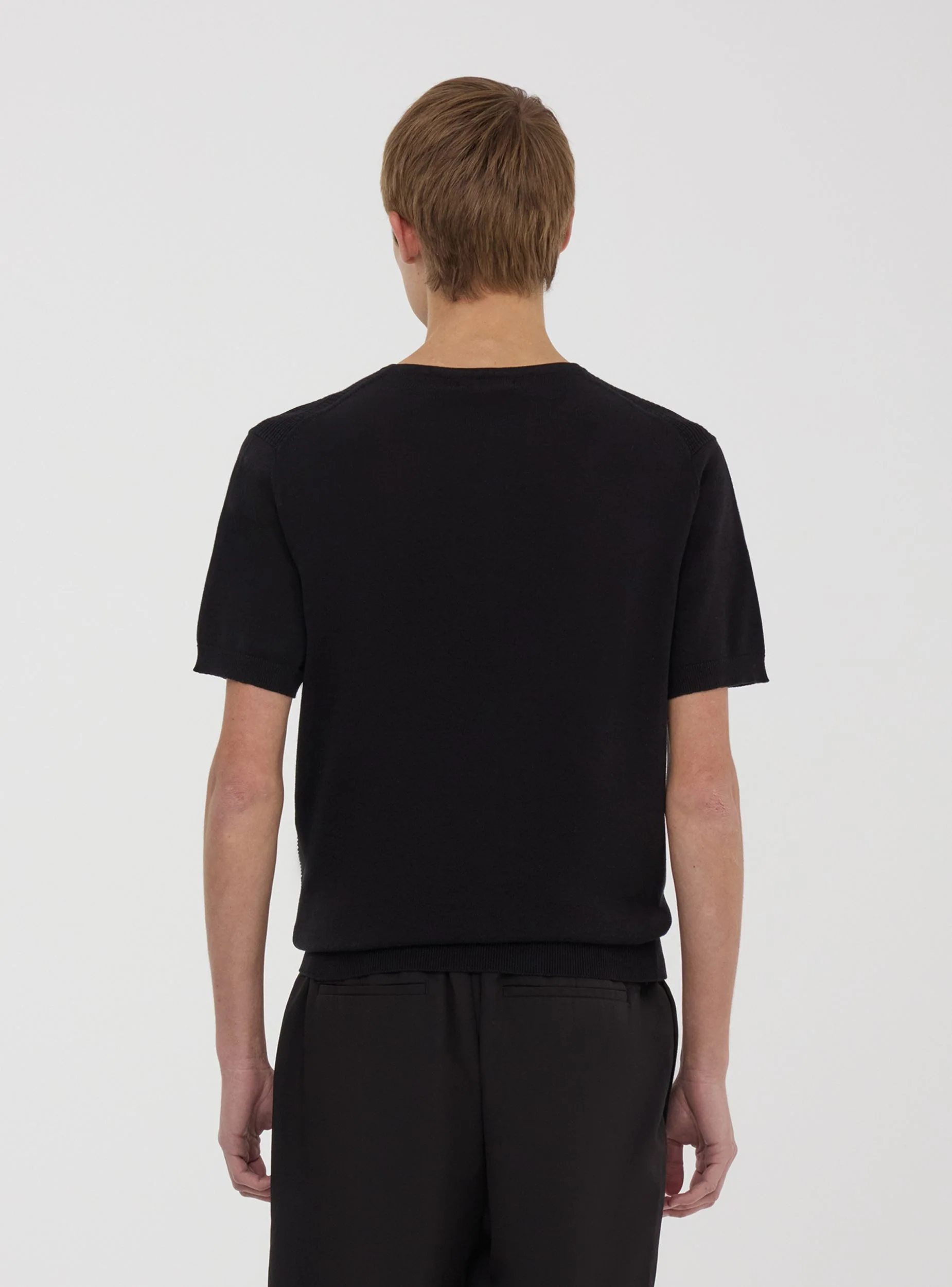T-shirt serafino in maglia - Image 2