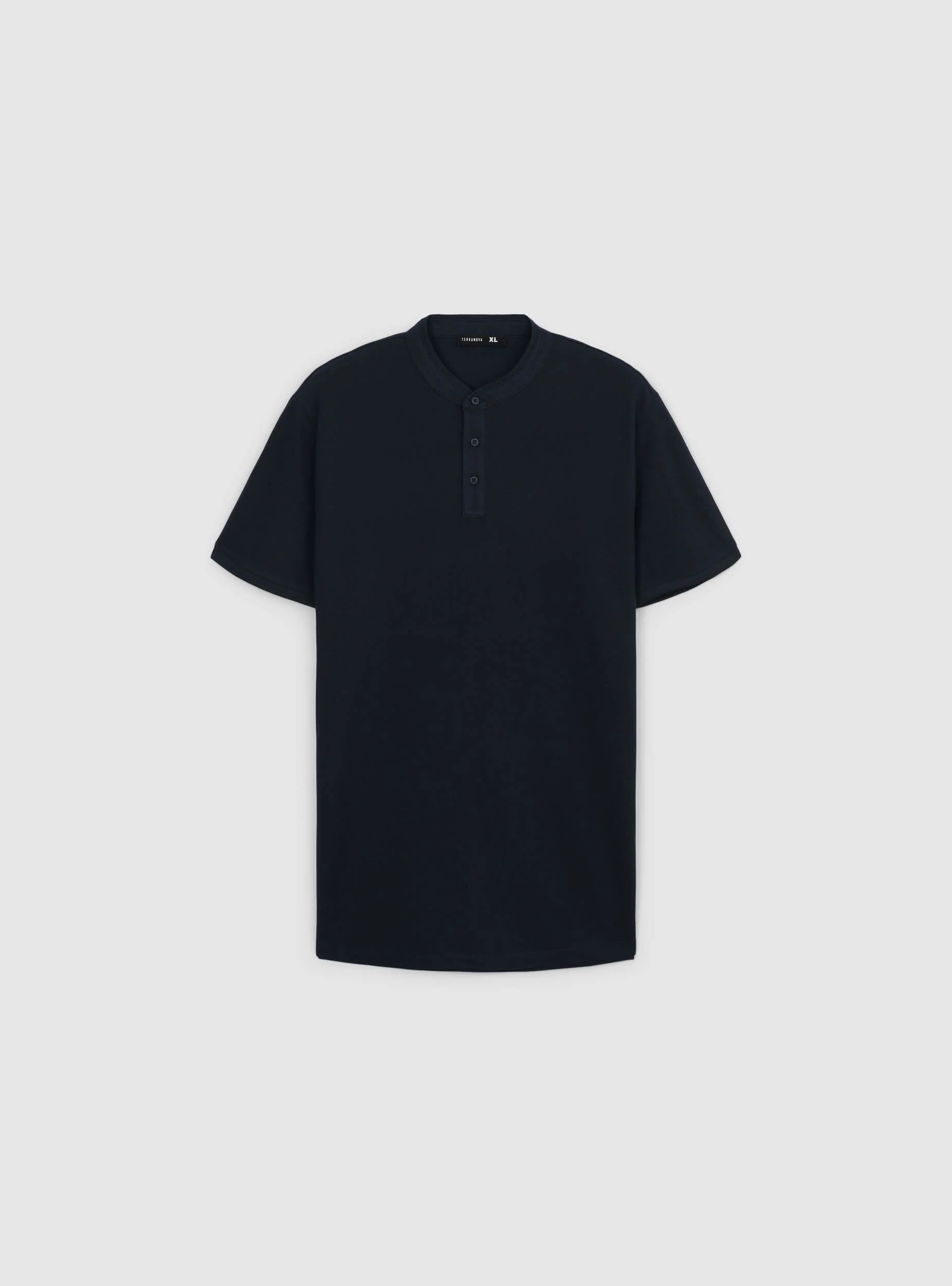 T-shirt serafino in piquet con collo coreana - Image 4