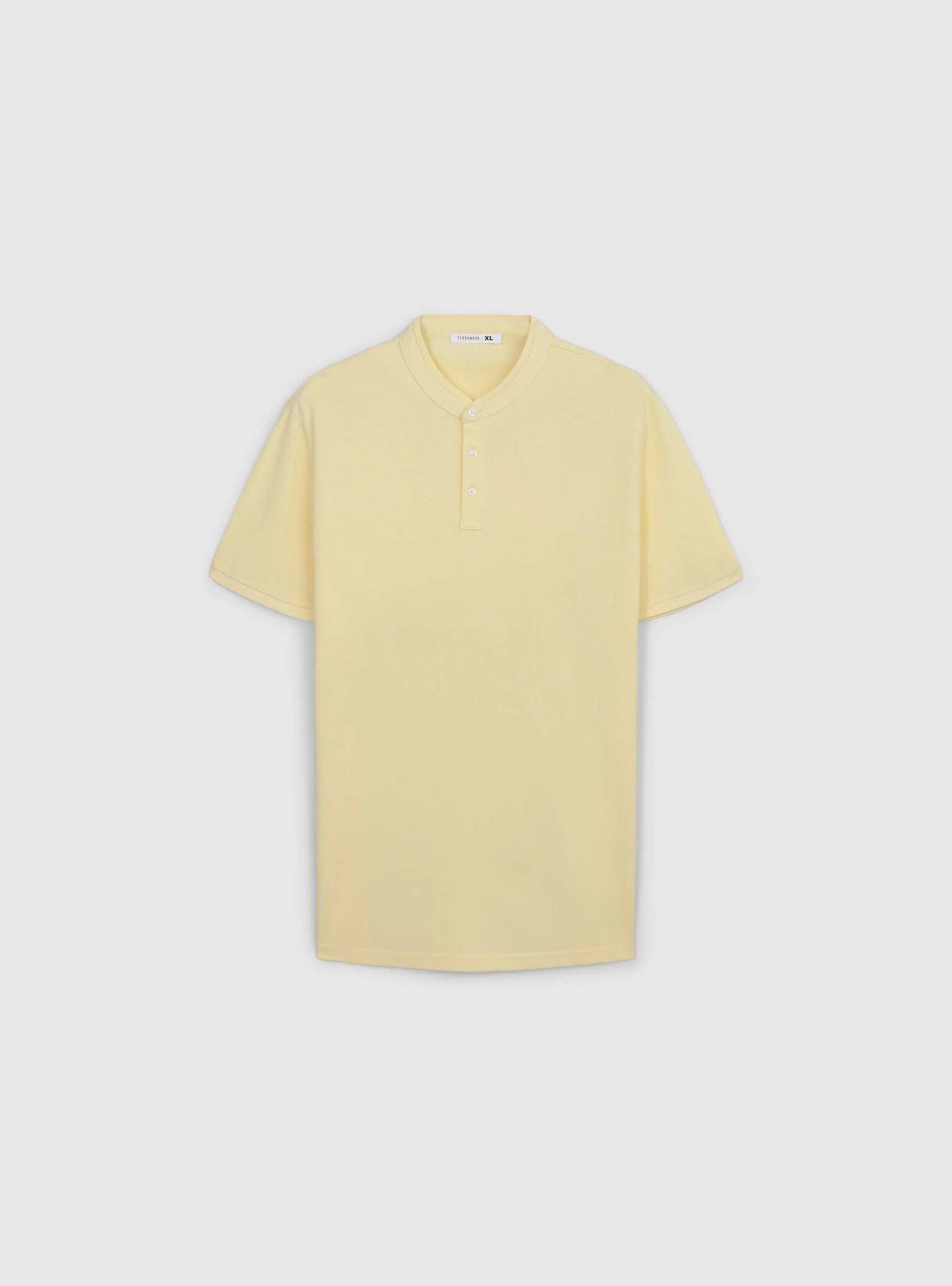 T-shirt serafino in piquet con collo coreana - Image 4