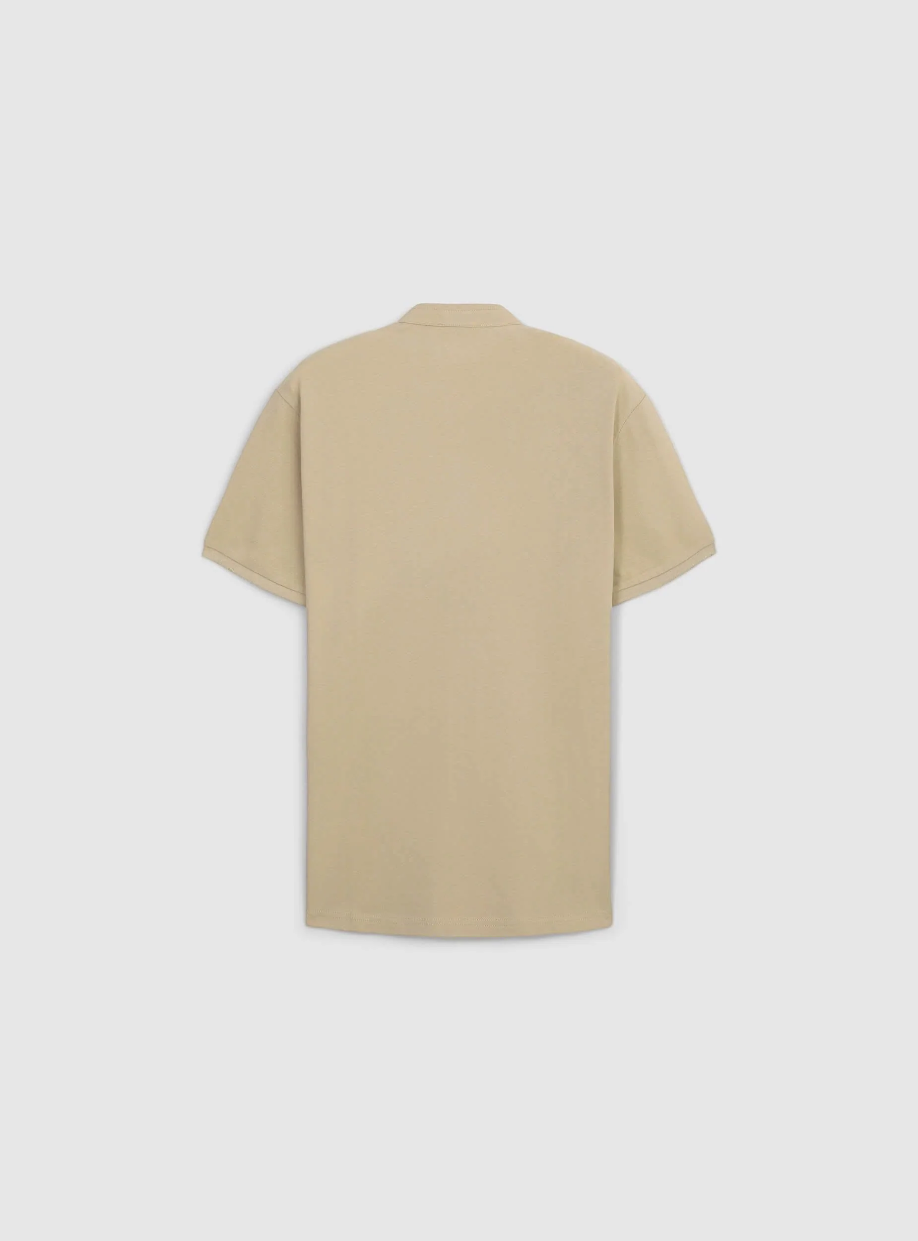 T-shirt serafino in piquet con collo coreana - Image 4