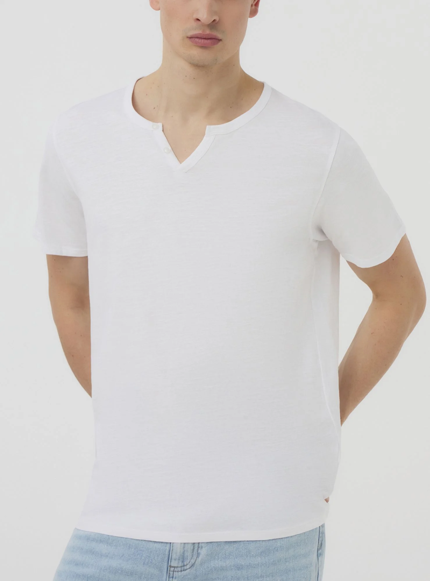 T-shirt serafino tessuto fiammato - Image 7