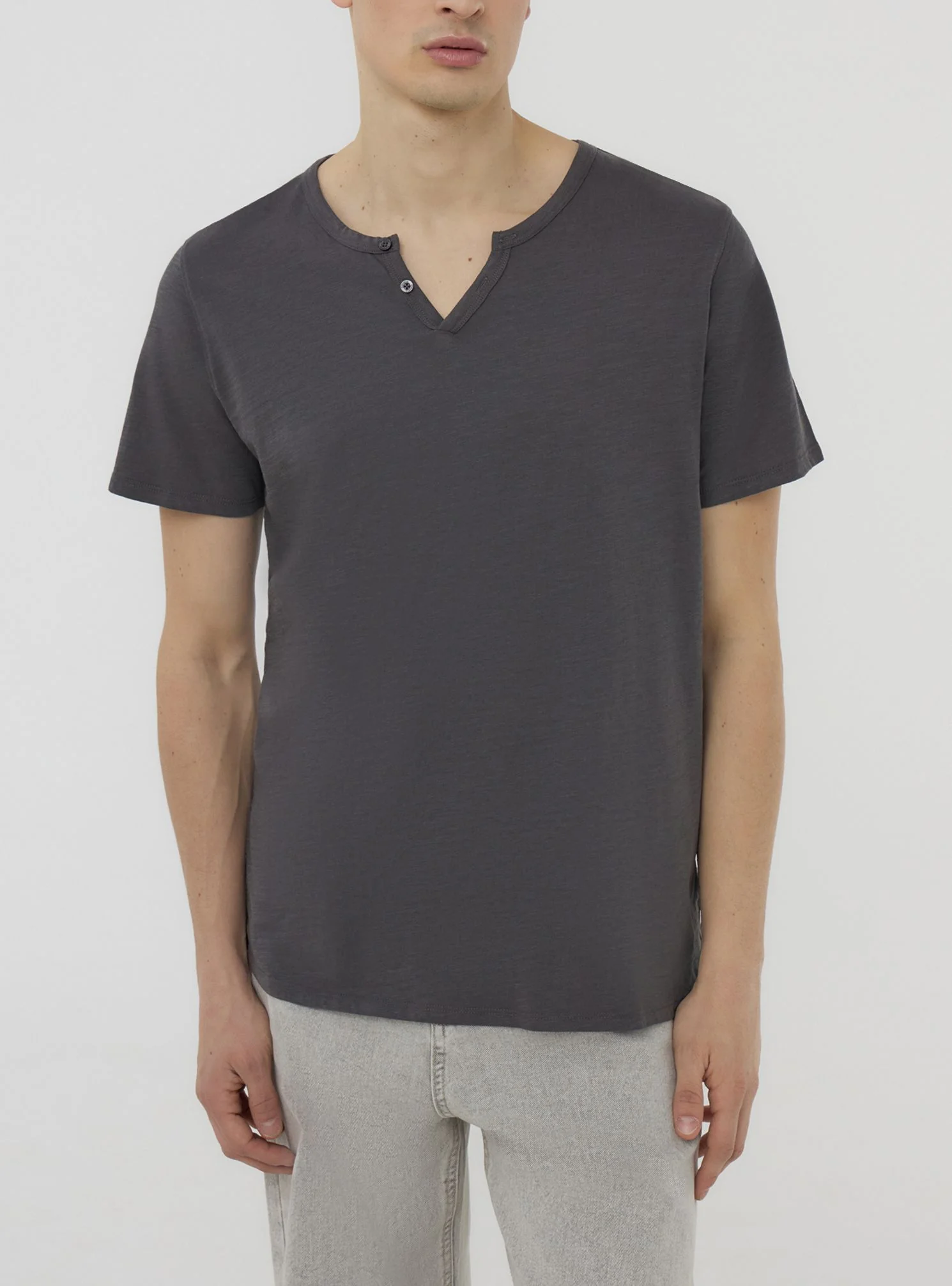 T-shirt serafino tessuto fiammato - Image 7