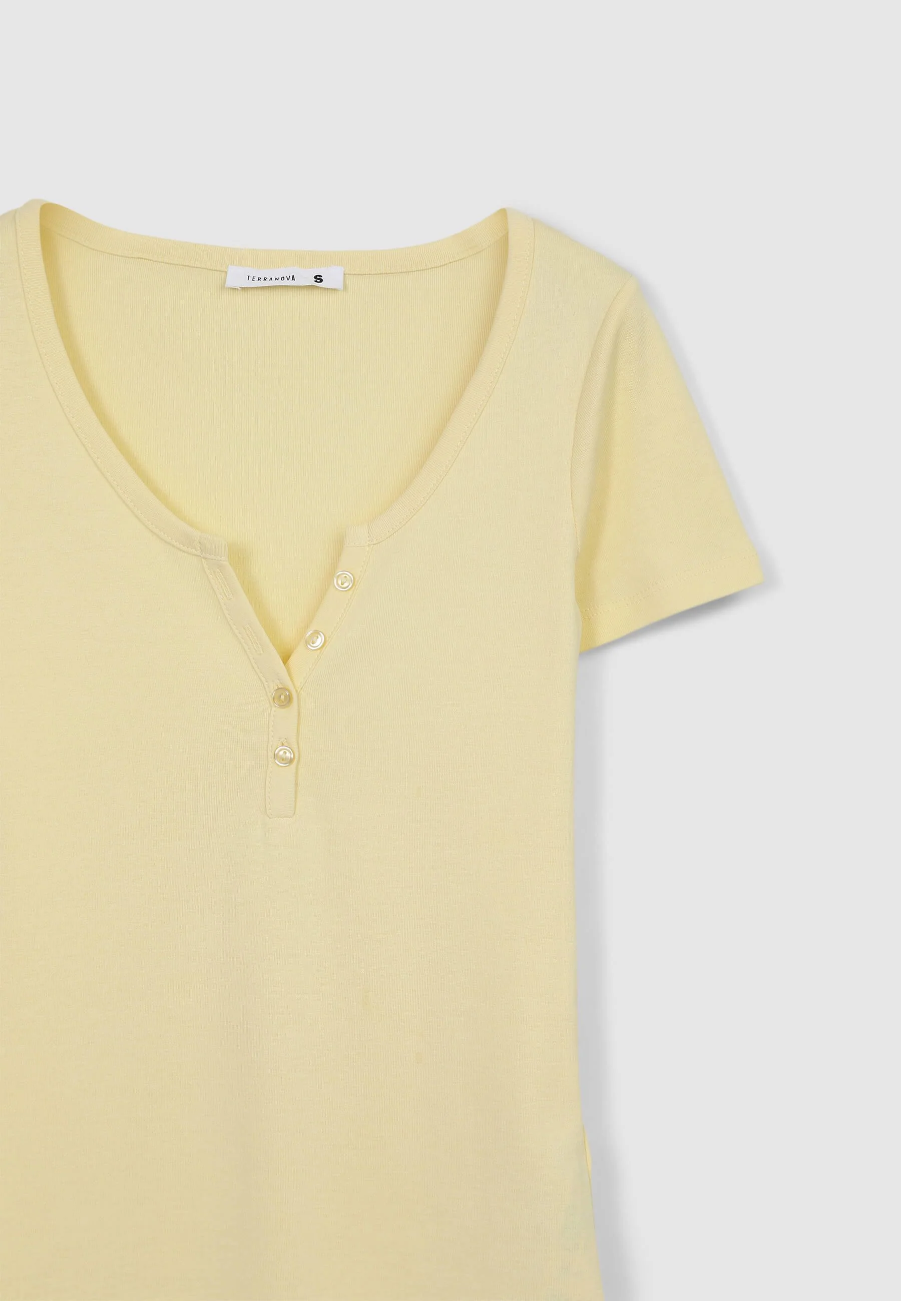 T-shirt serafino tinta unita - Image 5
