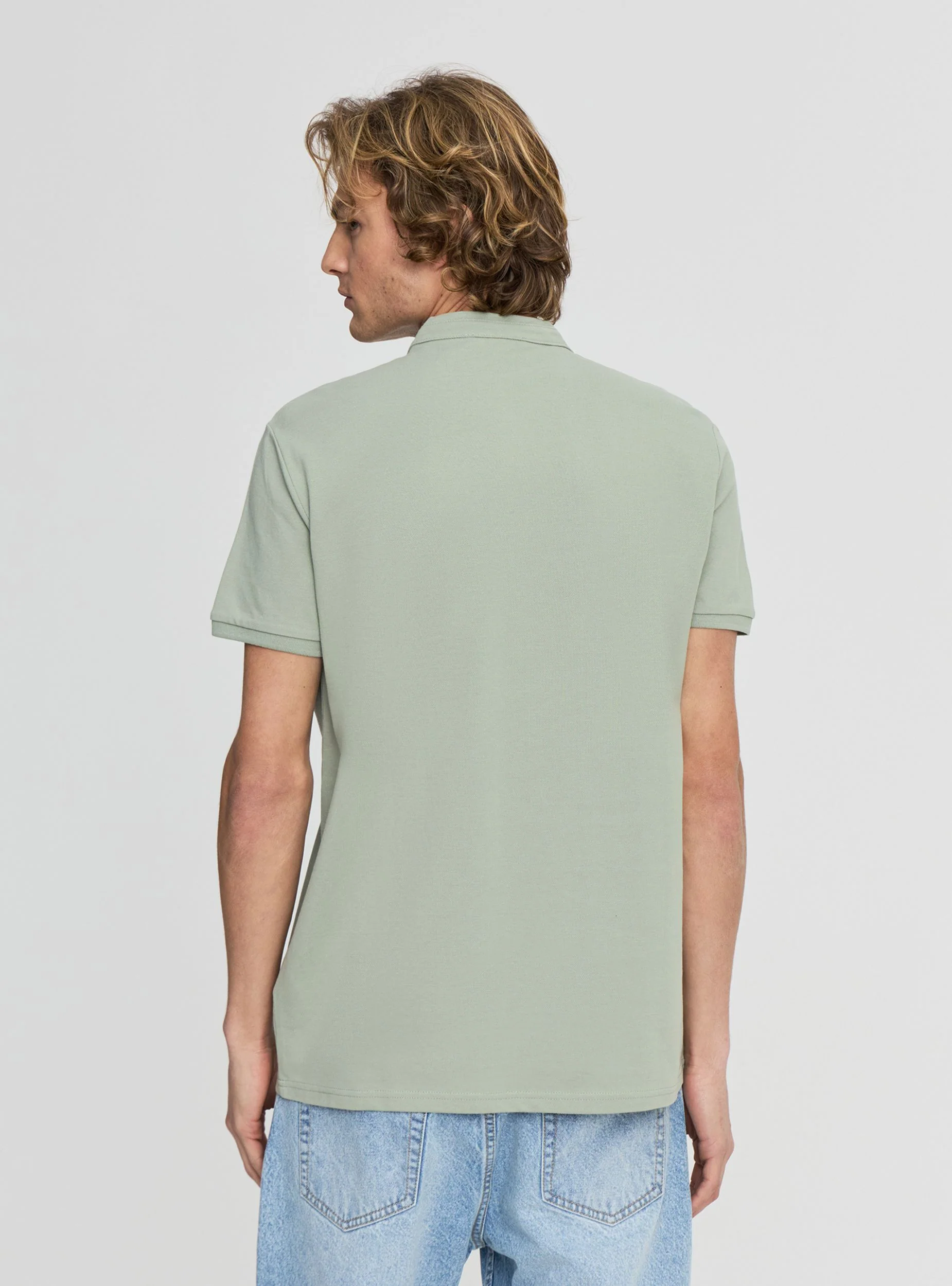 T-shirt serafino tinta unita - Image 2