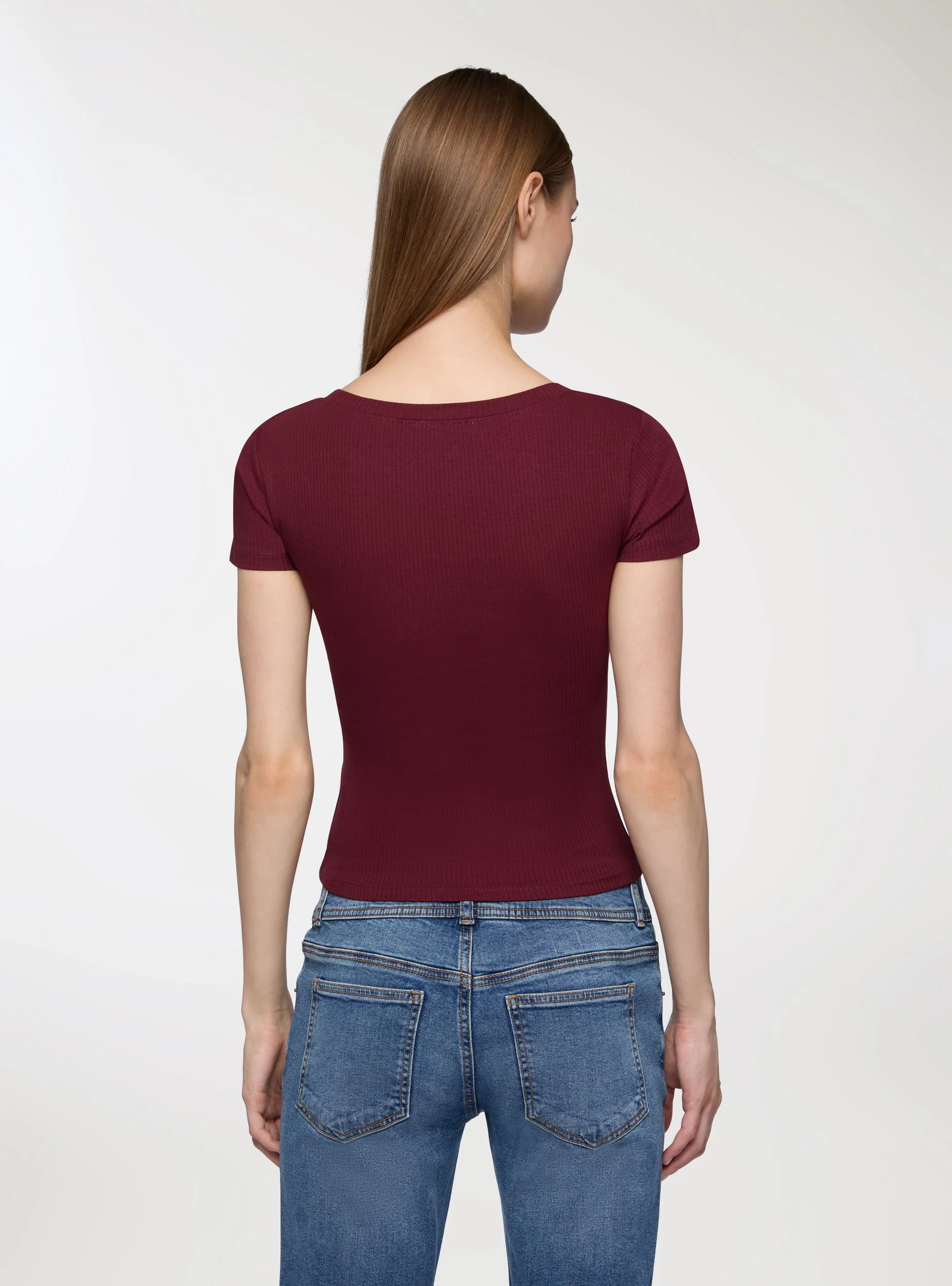 T-shirt slim a costine - Image 2