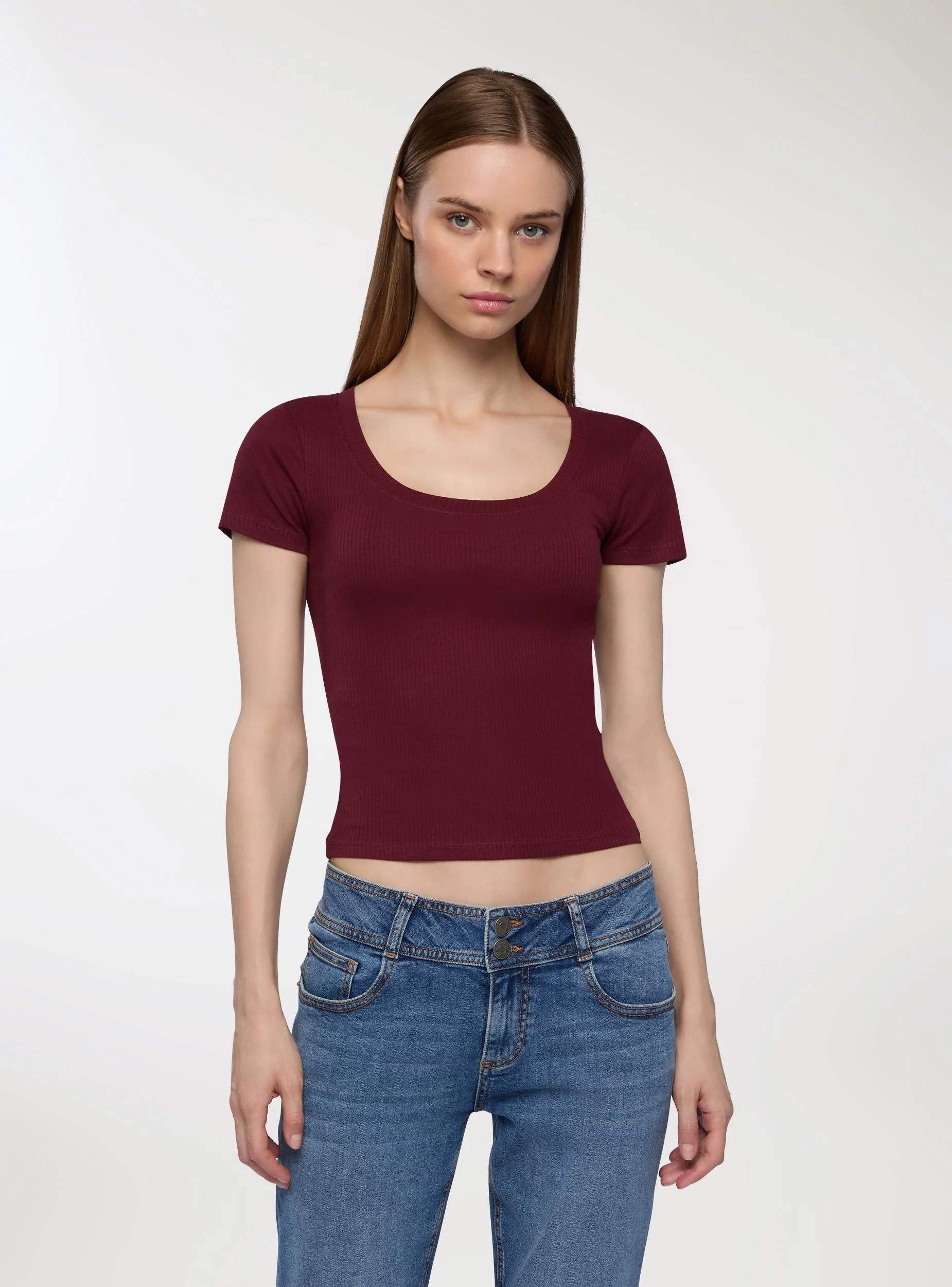 T-shirt slim a costine - Image 3