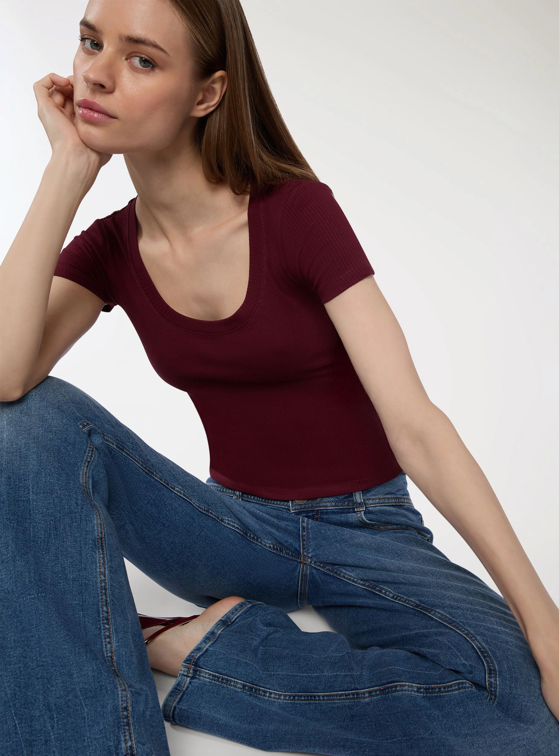 T-shirt slim a costine - Image 4