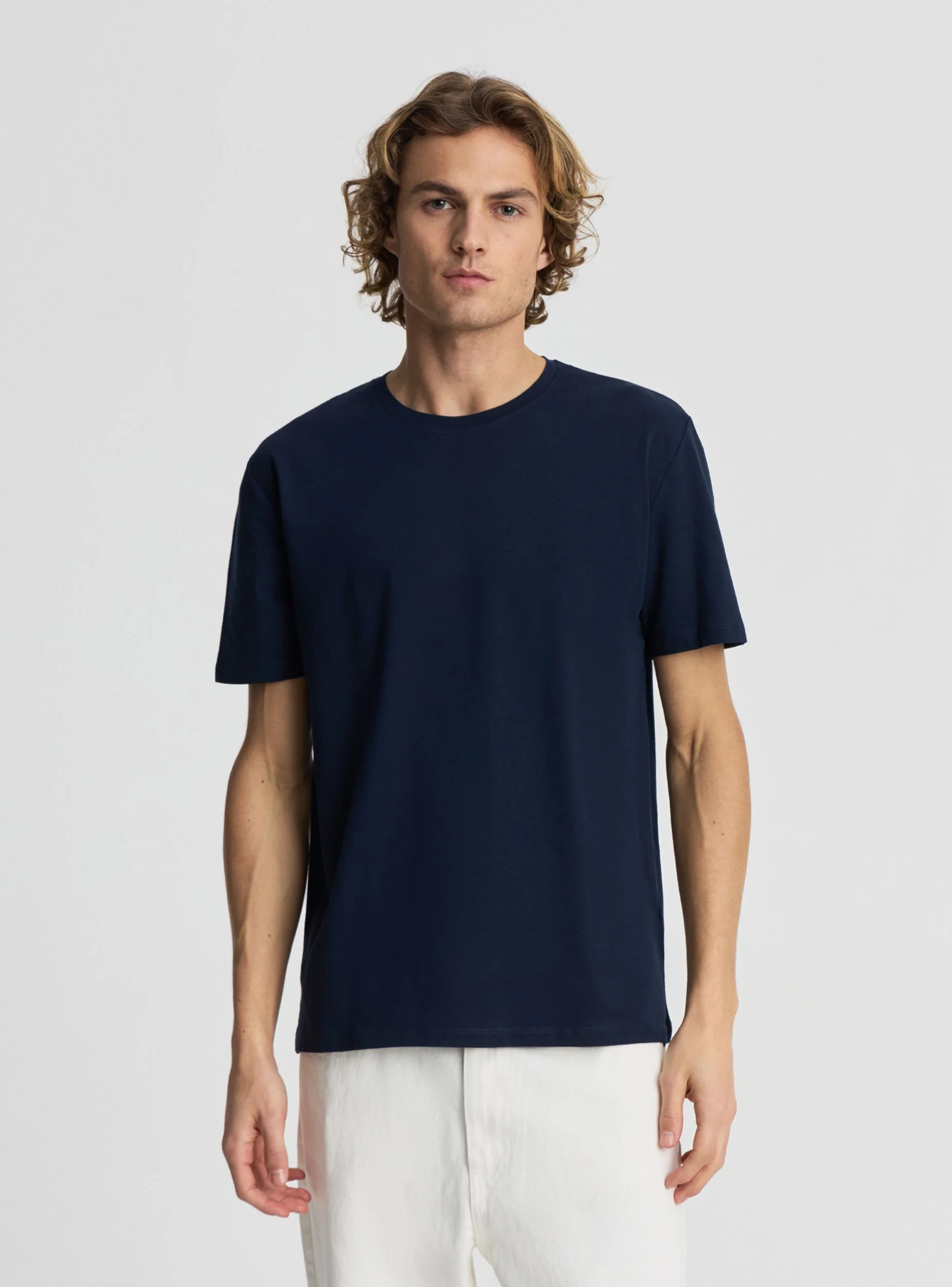 T-shirt slim fit a tinta unita - Image 3