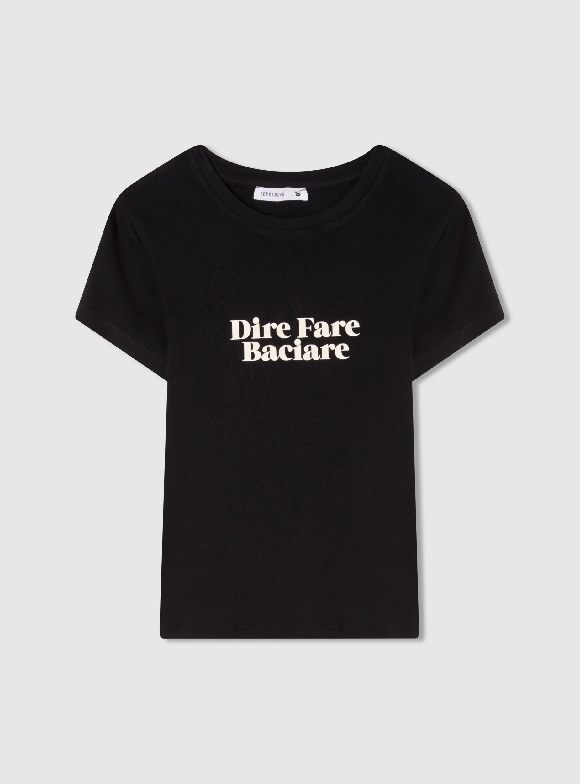 T-shirt slim fit con scritta - Image 5