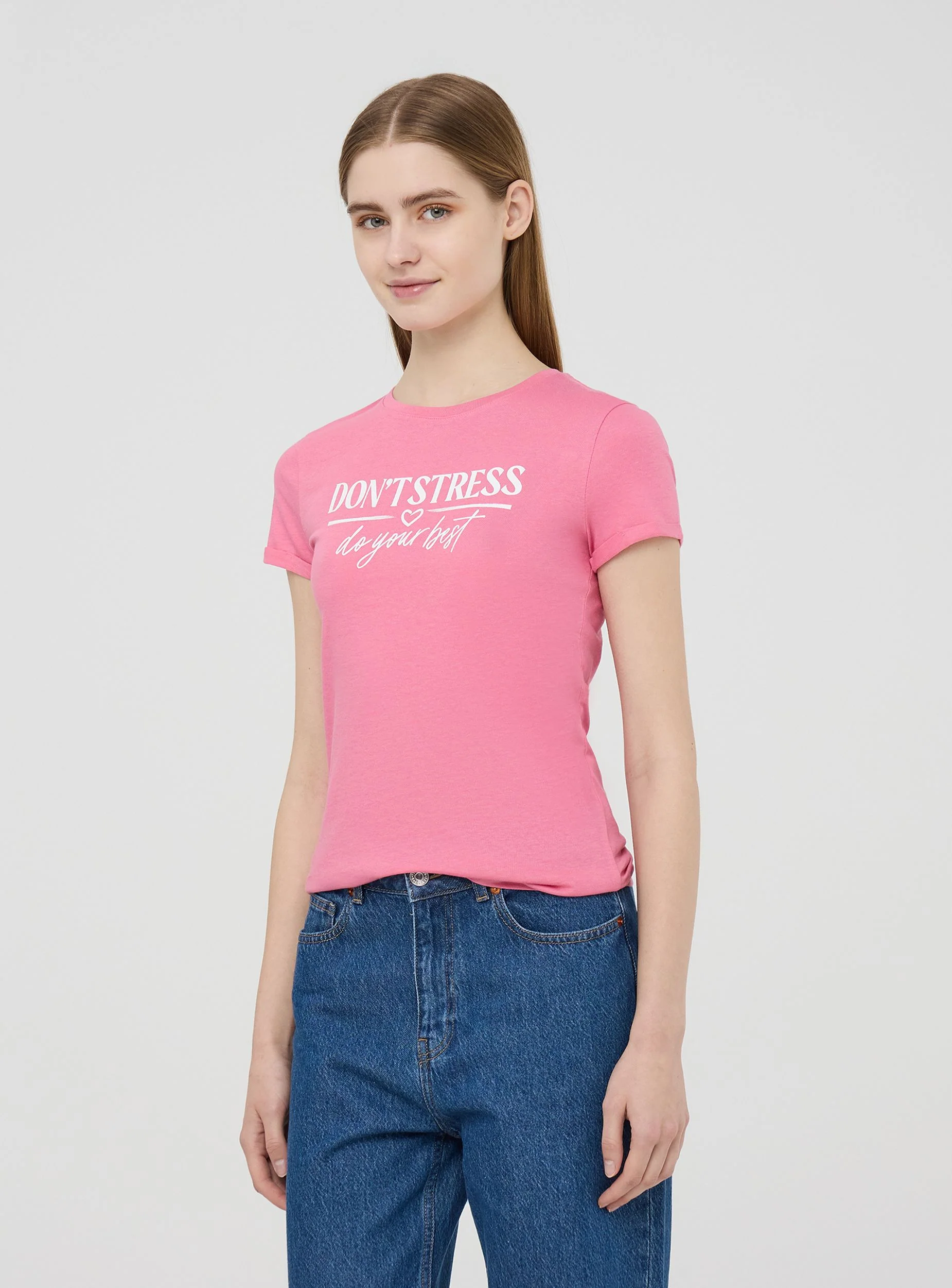 T-shirt slim fit con scritta - Image 2