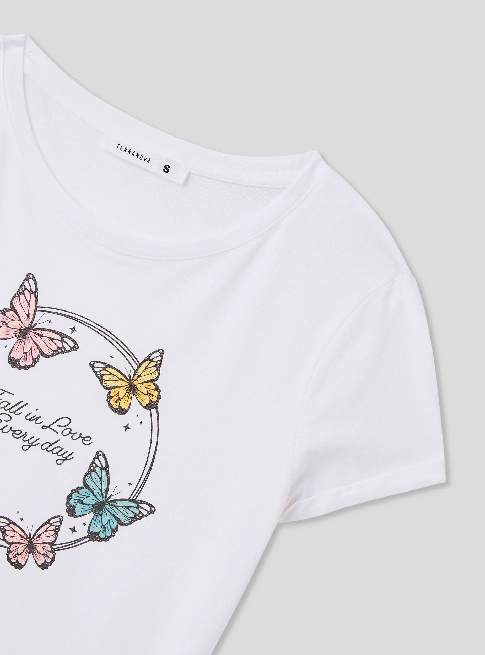 T-shirt slim fit con stampa farfalle - Image 6
