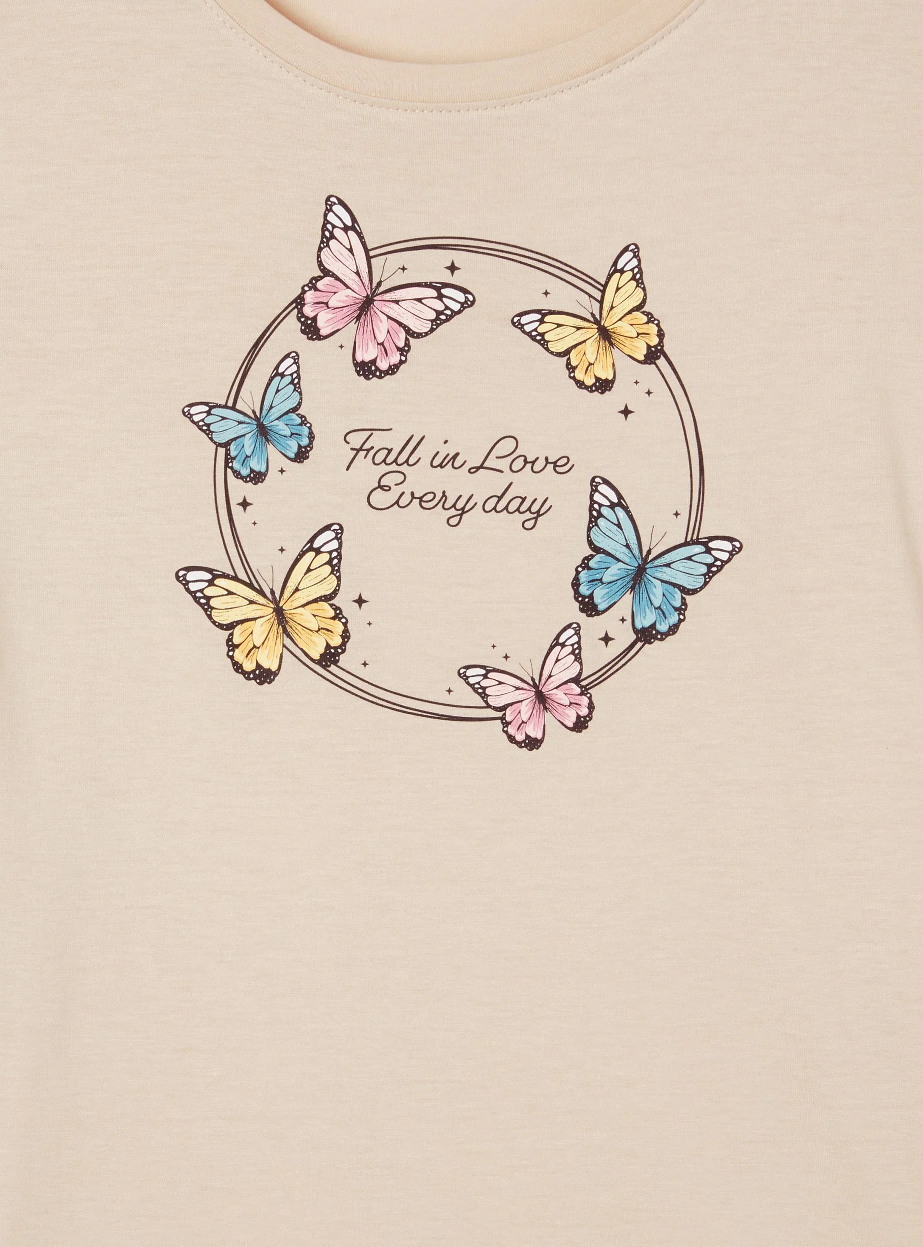 T-shirt slim fit con stampa farfalle - Image 5