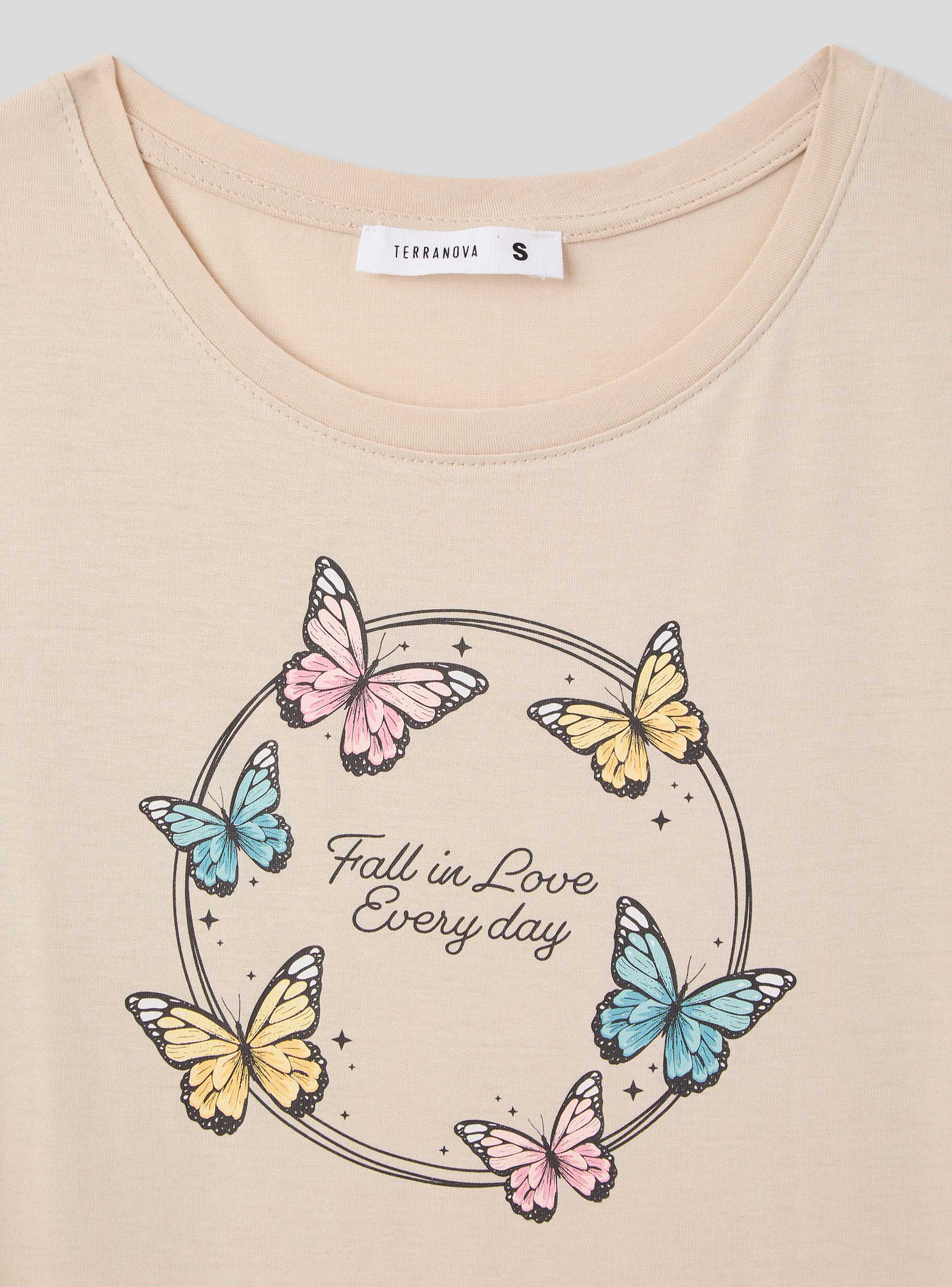 T-shirt slim fit con stampa farfalle - Image 7