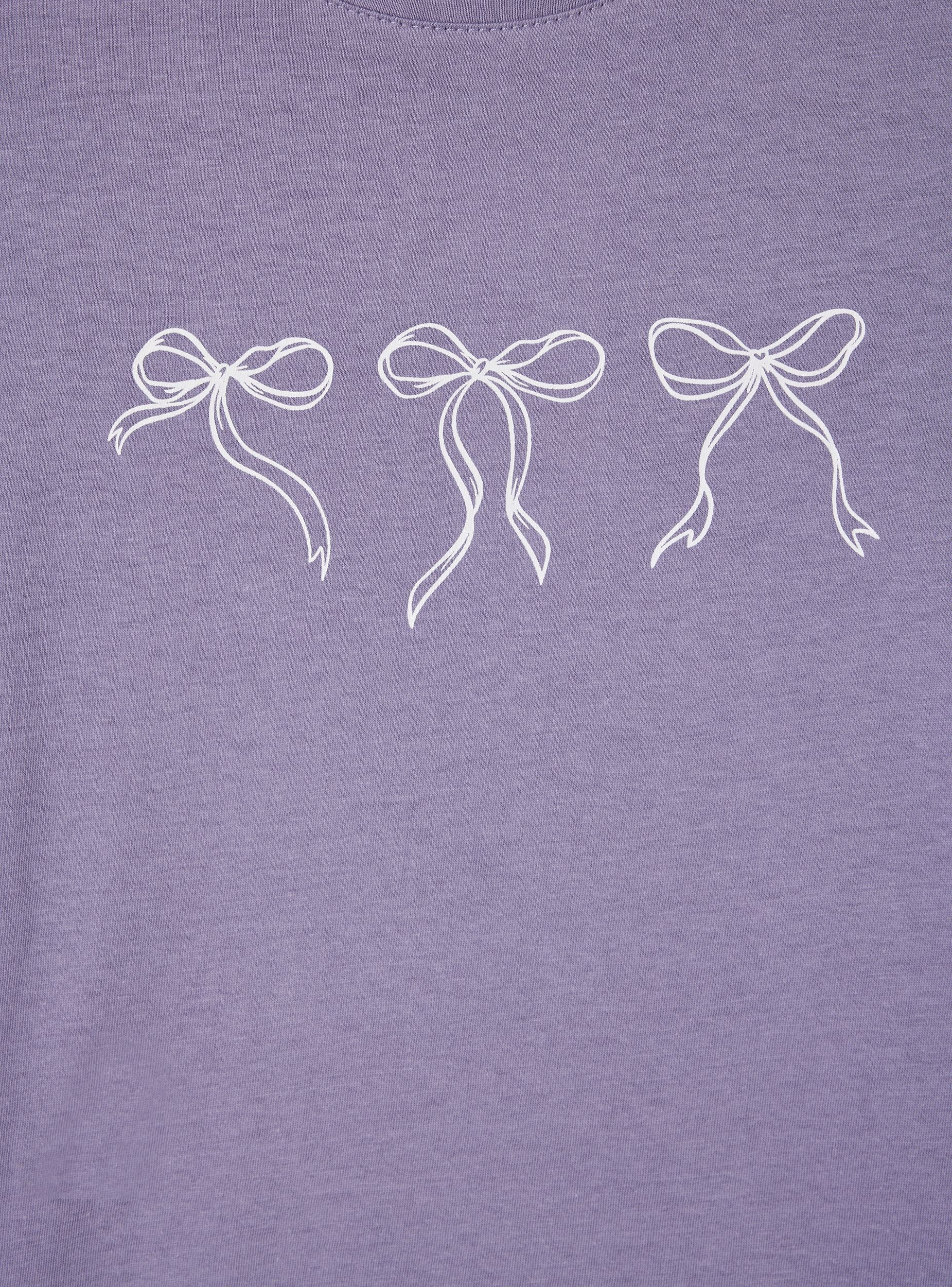 T-shirt slim fit con stampa fiocchi - Image 7