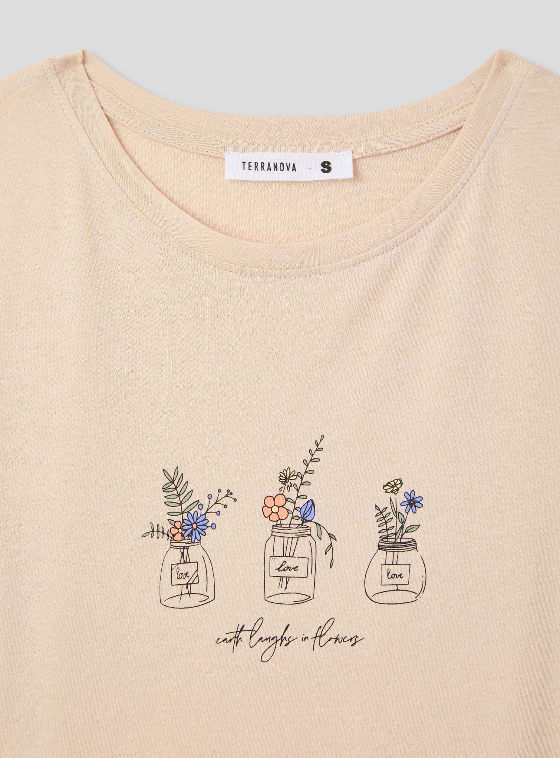T-shirt slim fit con stampa fiori - Image 4