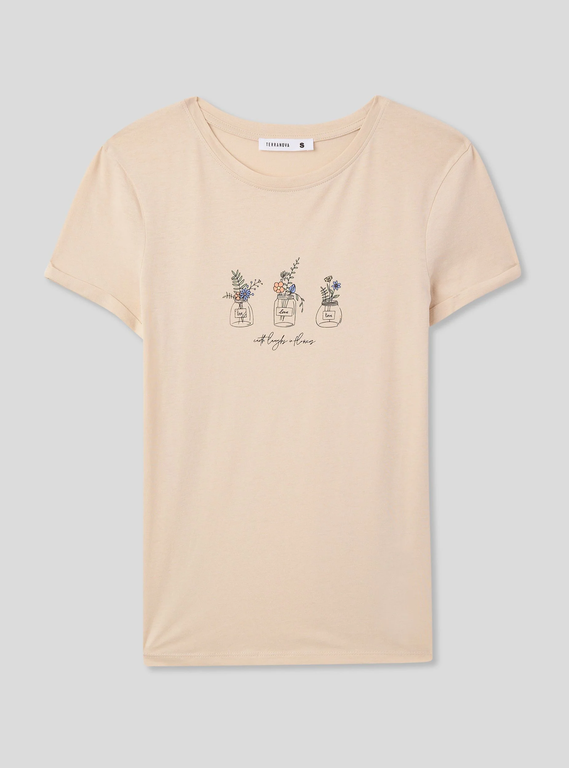 T-shirt slim fit con stampa fiori - Image 5