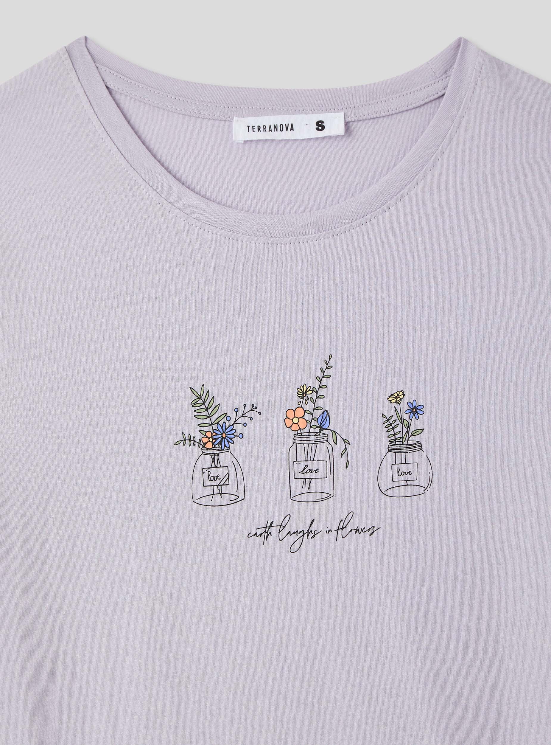 T-shirt slim fit con stampa fiori - Image 6