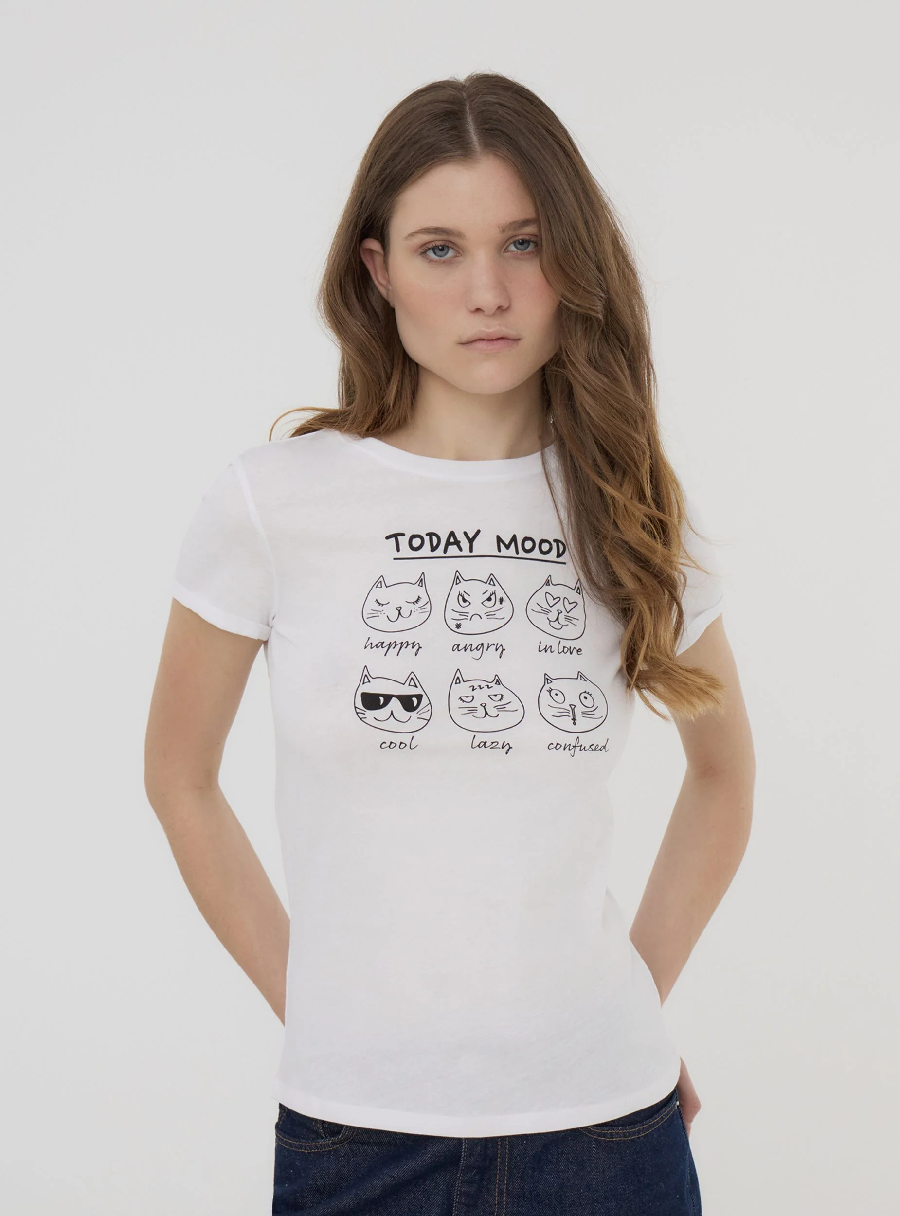 T-shirt slim fit con stampa gattini - Image 3