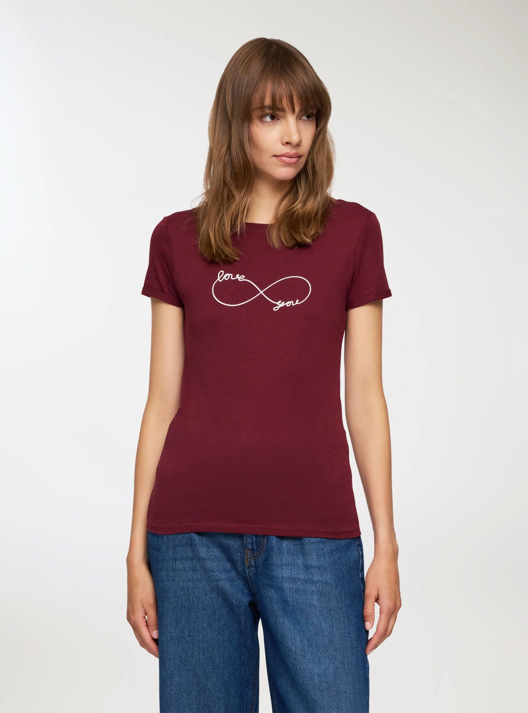 T-shirt slim fit con stampa infinito - Image 2