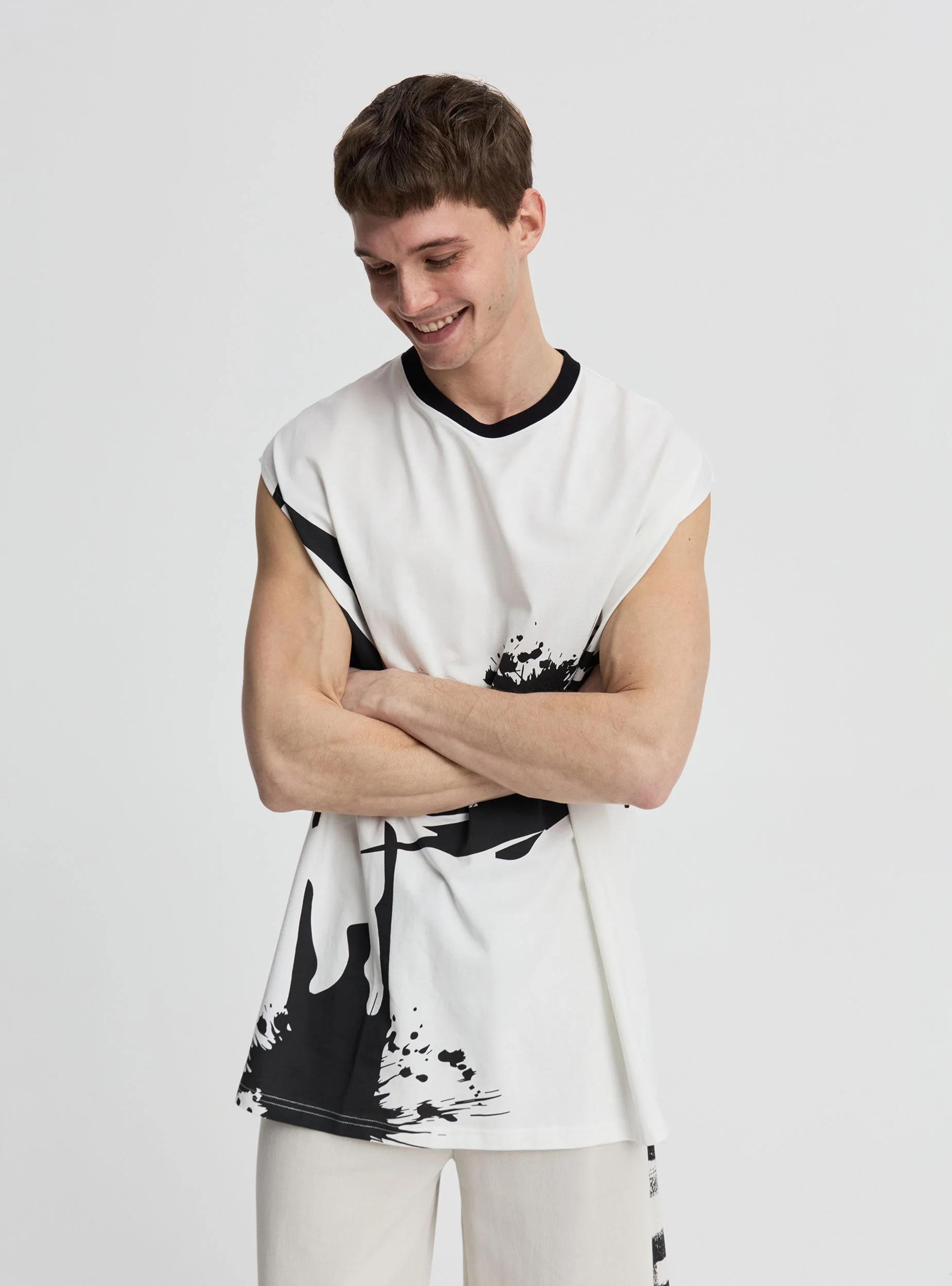 T-shirt smanicata con stampa street TRNPOPLAB - Image 4