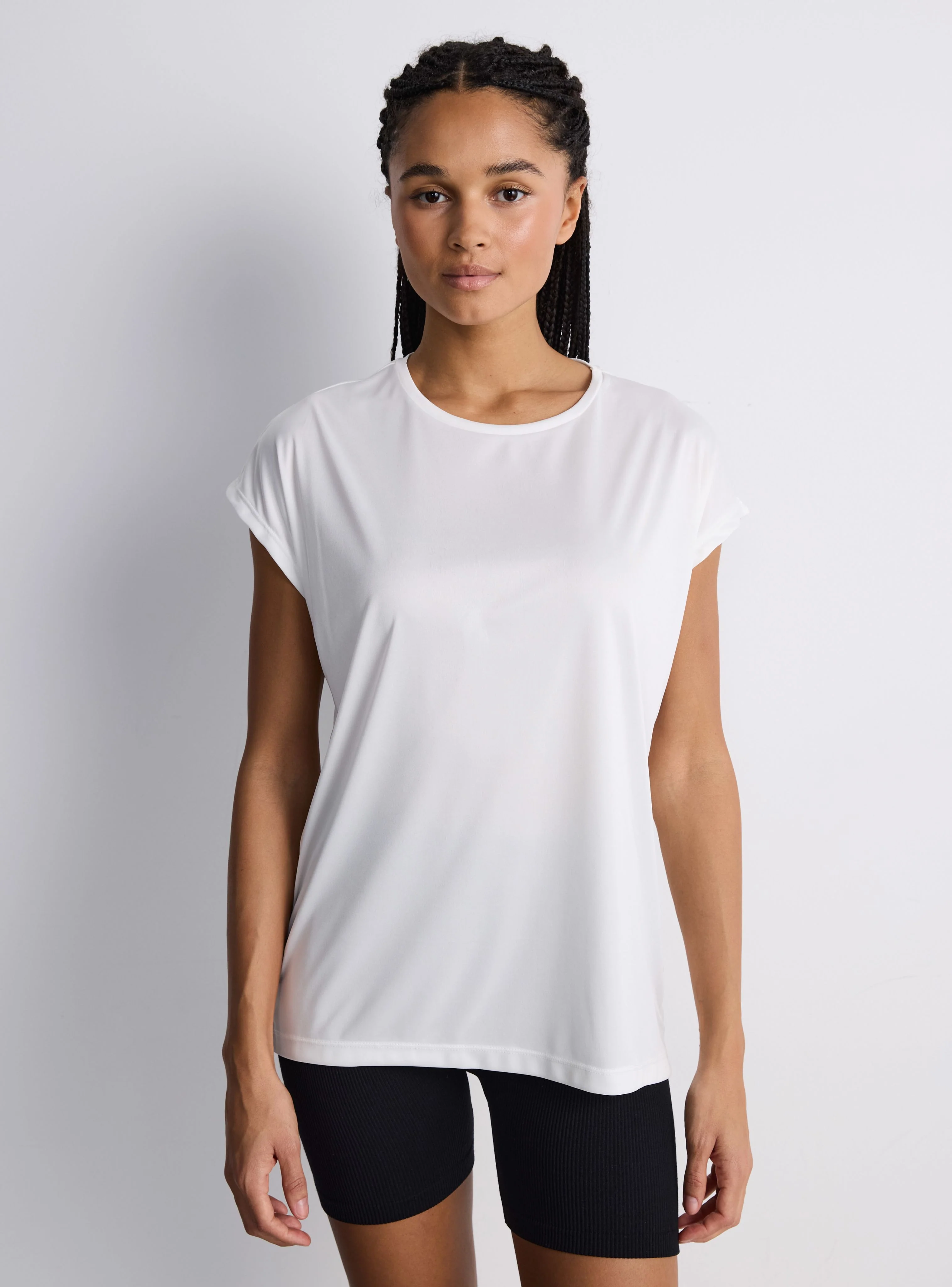 T-shirt sportiva ampia tinta unita