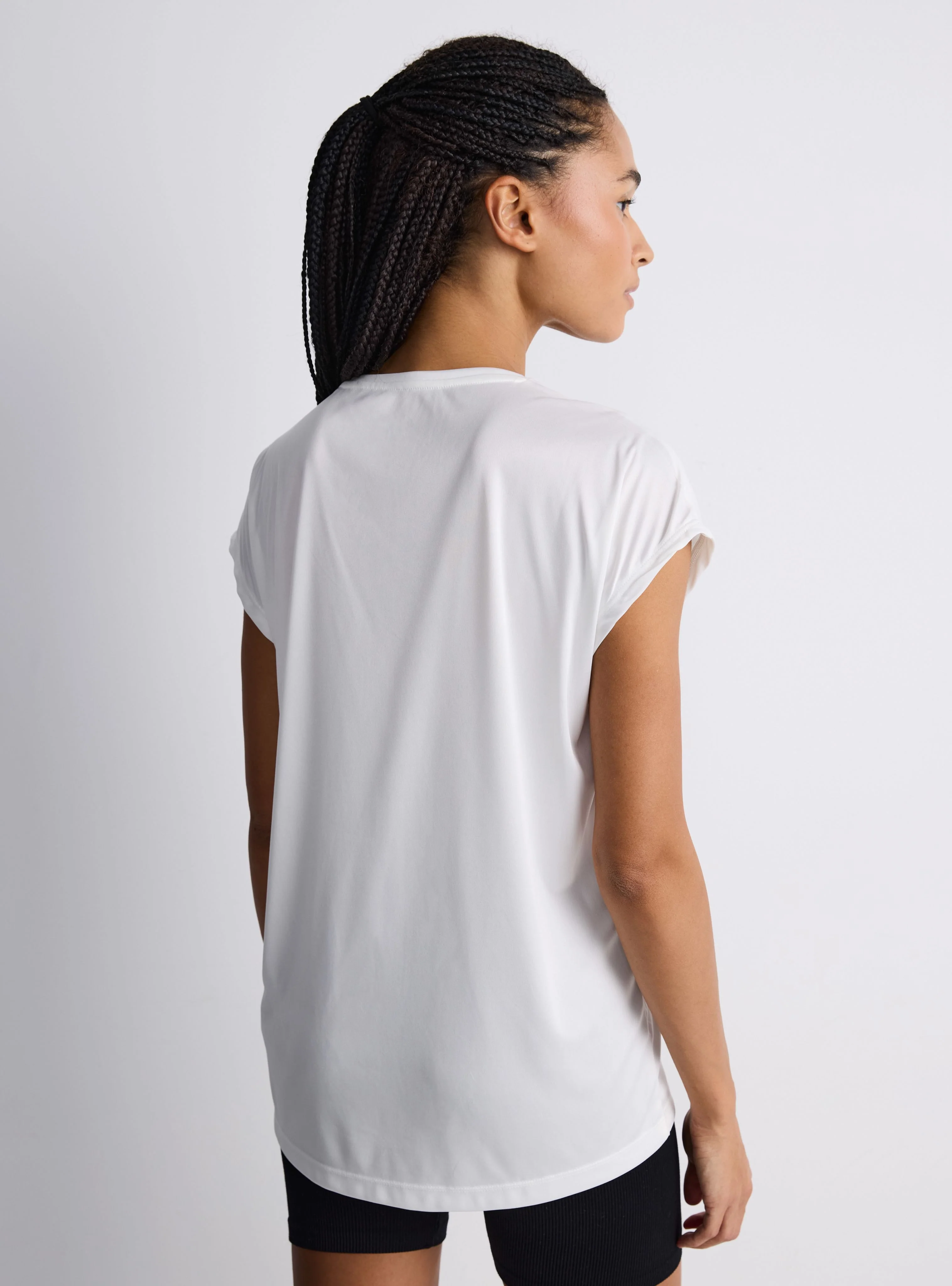 T-shirt sportiva ampia tinta unita - Image 3