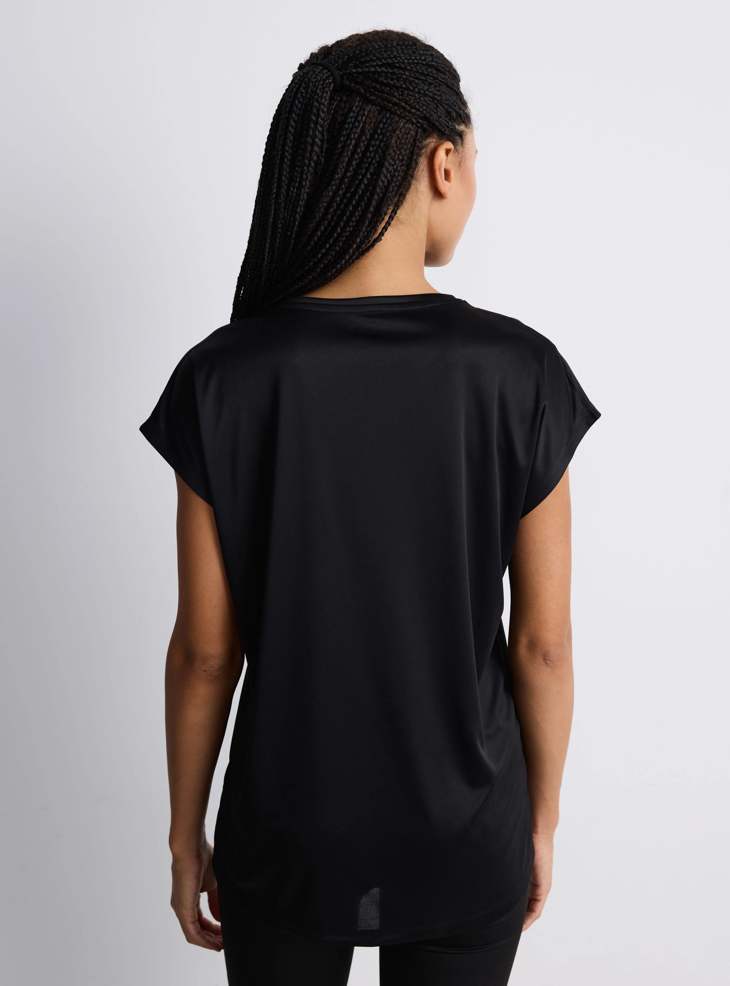 T-shirt sportiva ampia tinta unita - Image 3