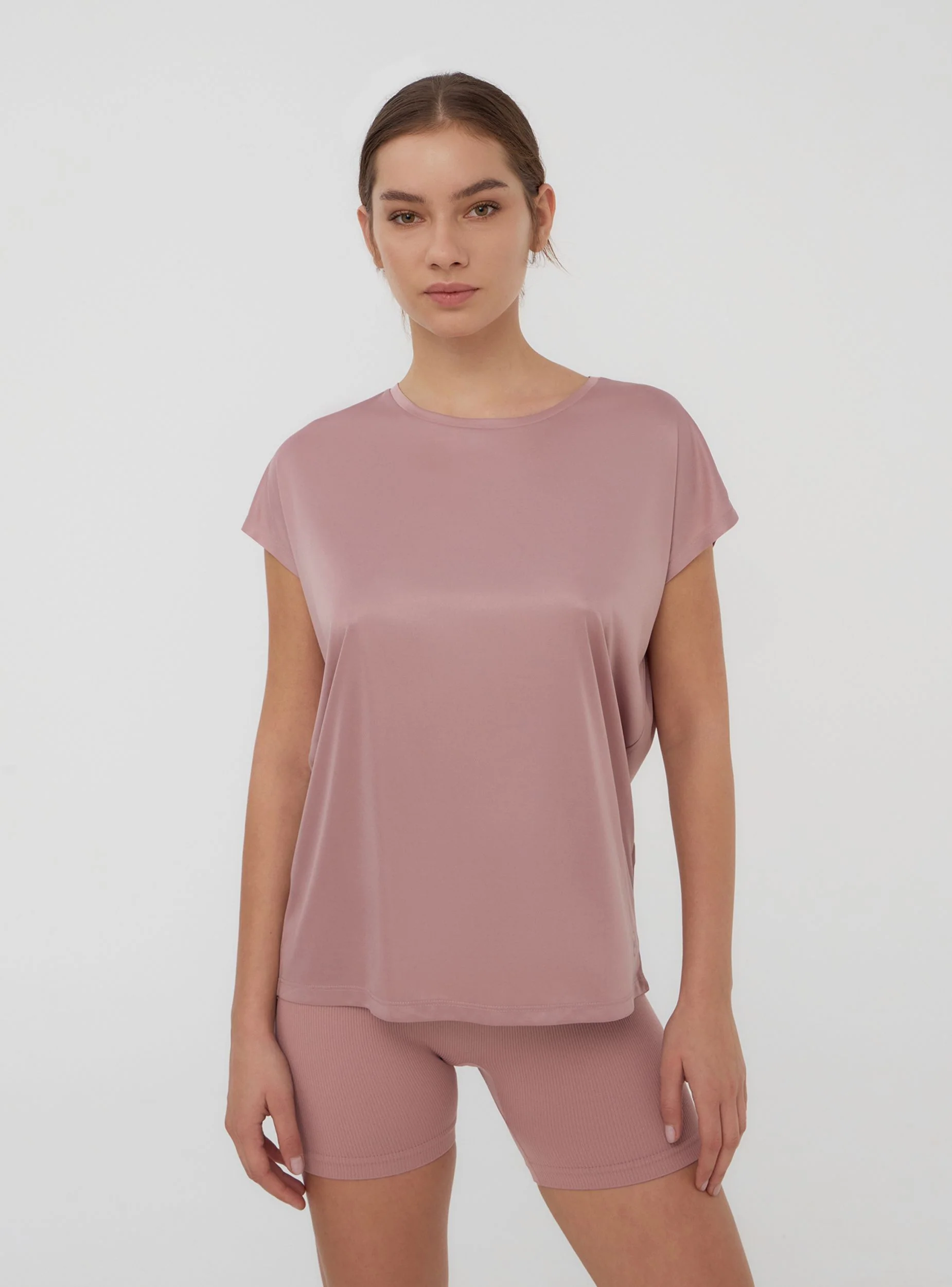 T-shirt sportiva ampia tinta unita - Image 3