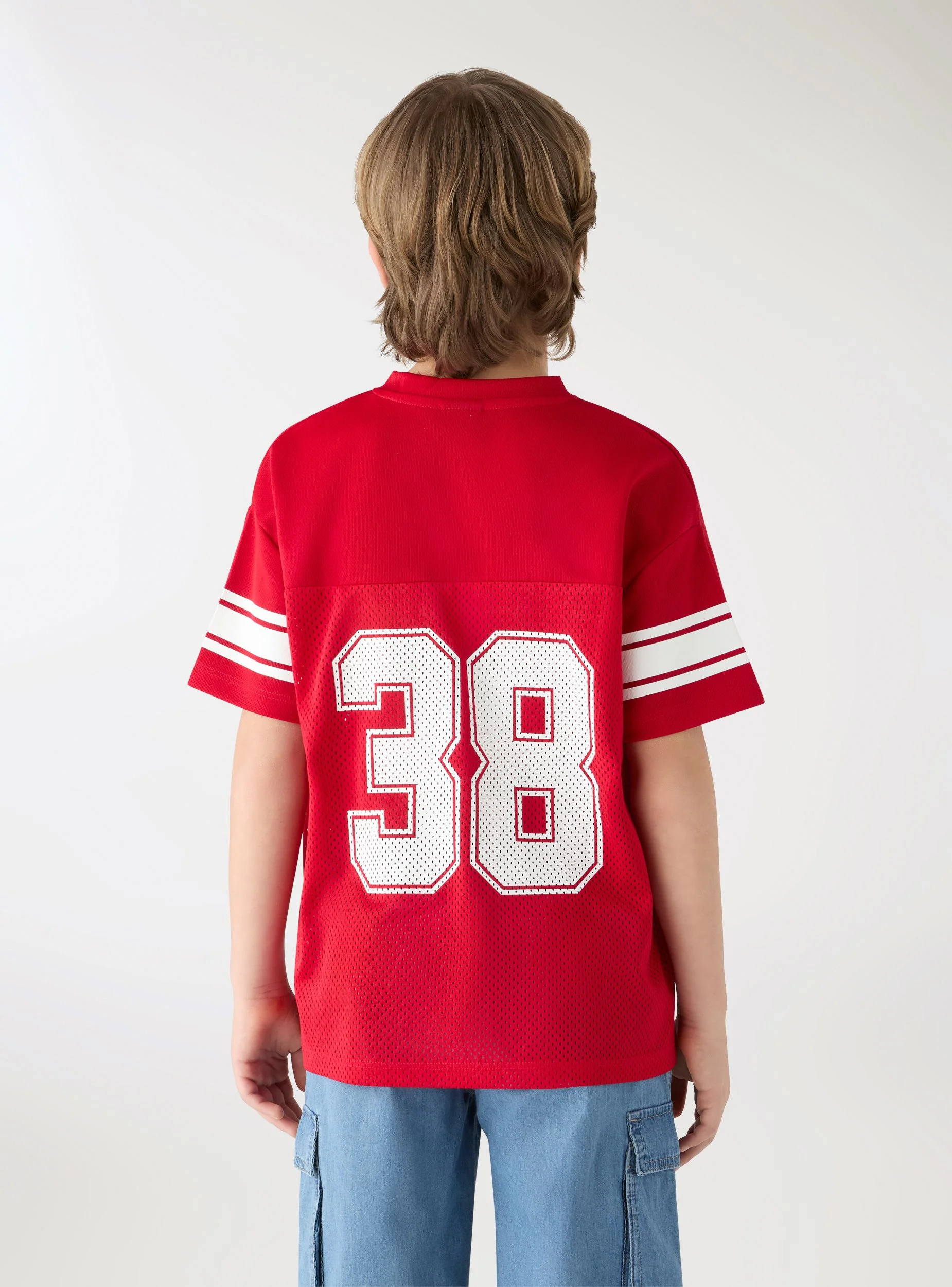 T-shirt sportiva con stampa numero e scritta - Image 3