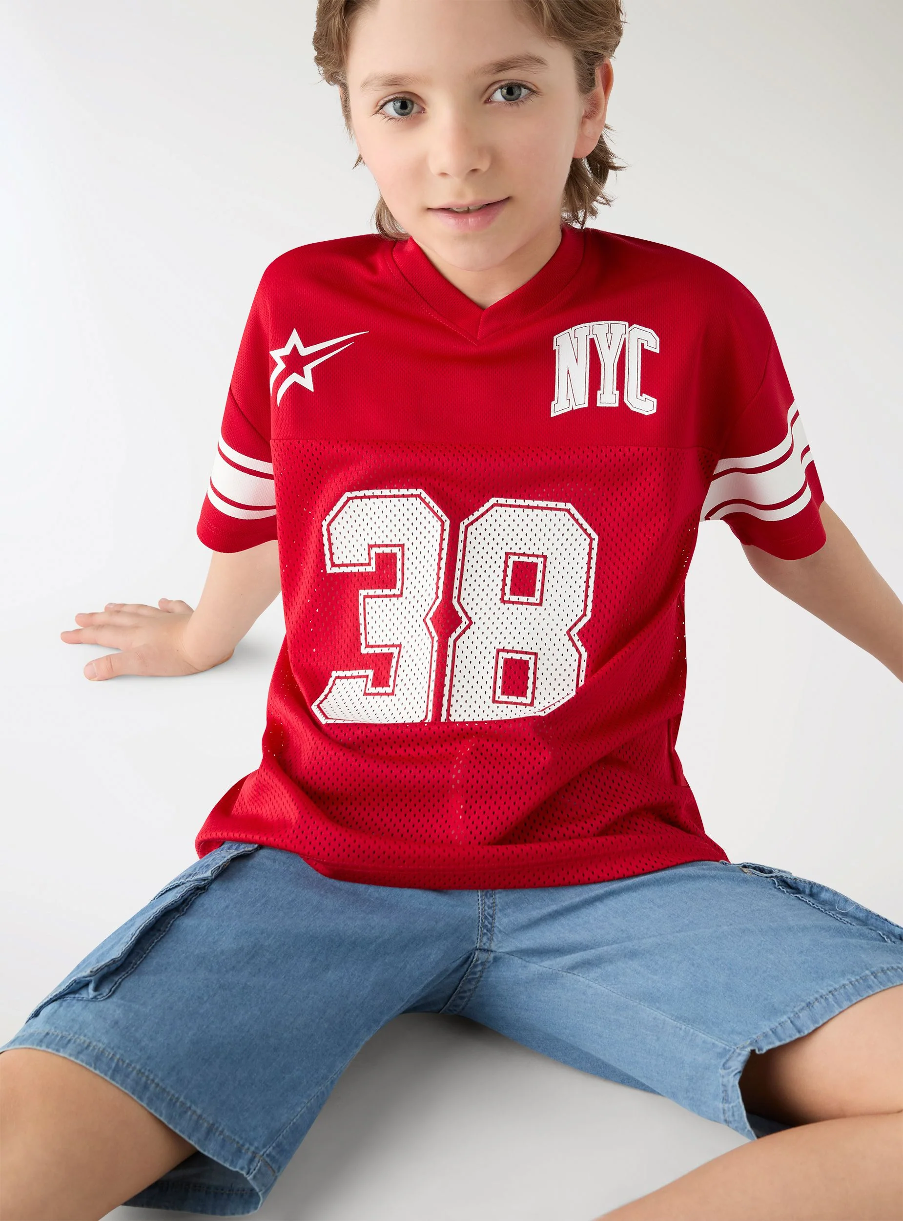 T-shirt sportiva con stampa numero e scritta - Image 7