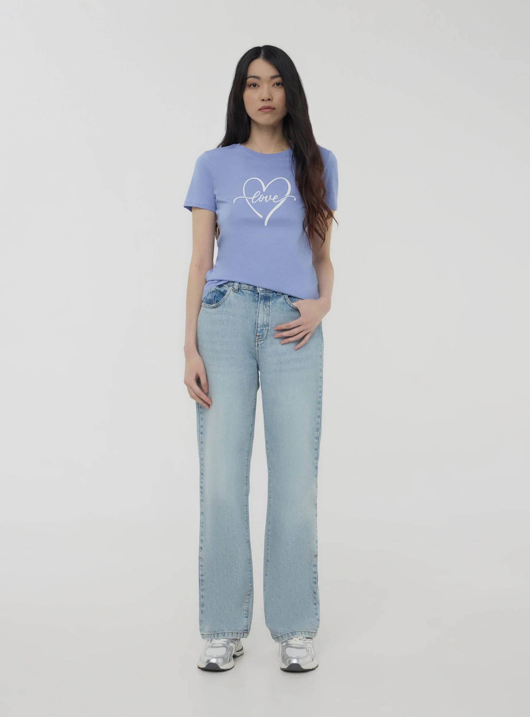 T-shirt stampa cuore con scritta - Image 3