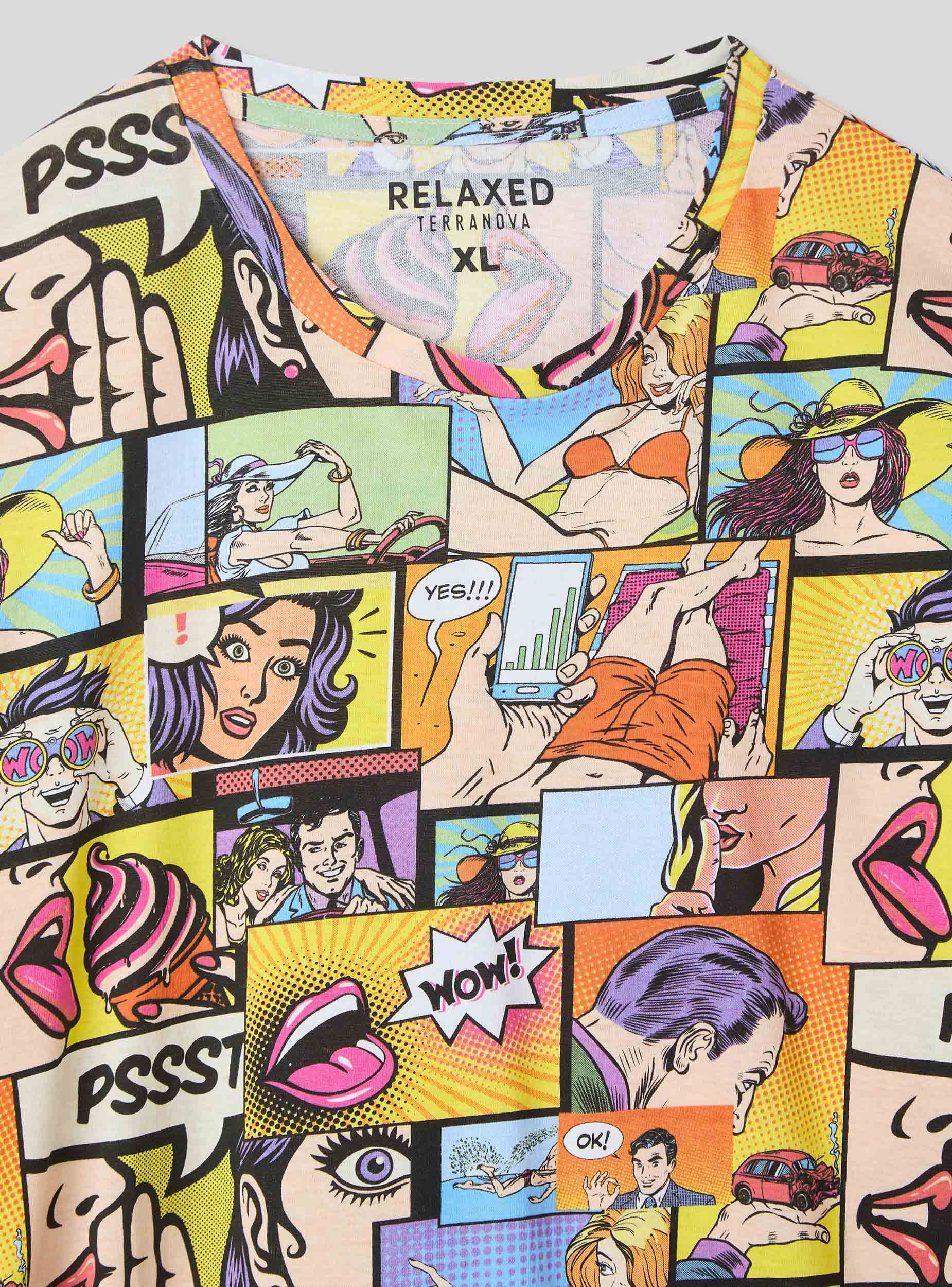 T-shirt stampa fumetto all-over - Image 3