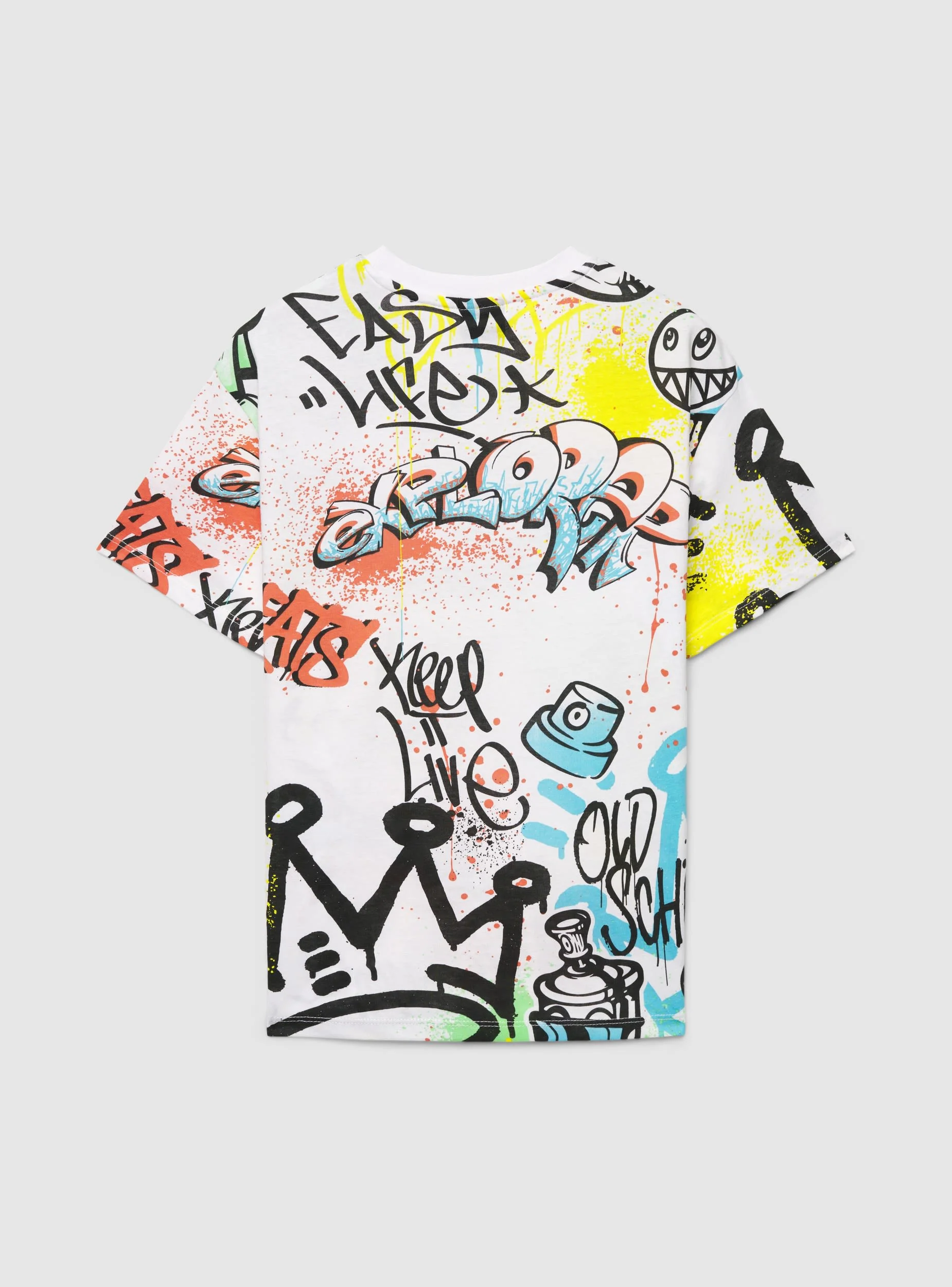 T-shirt stampa graffiti all-over - Image 6