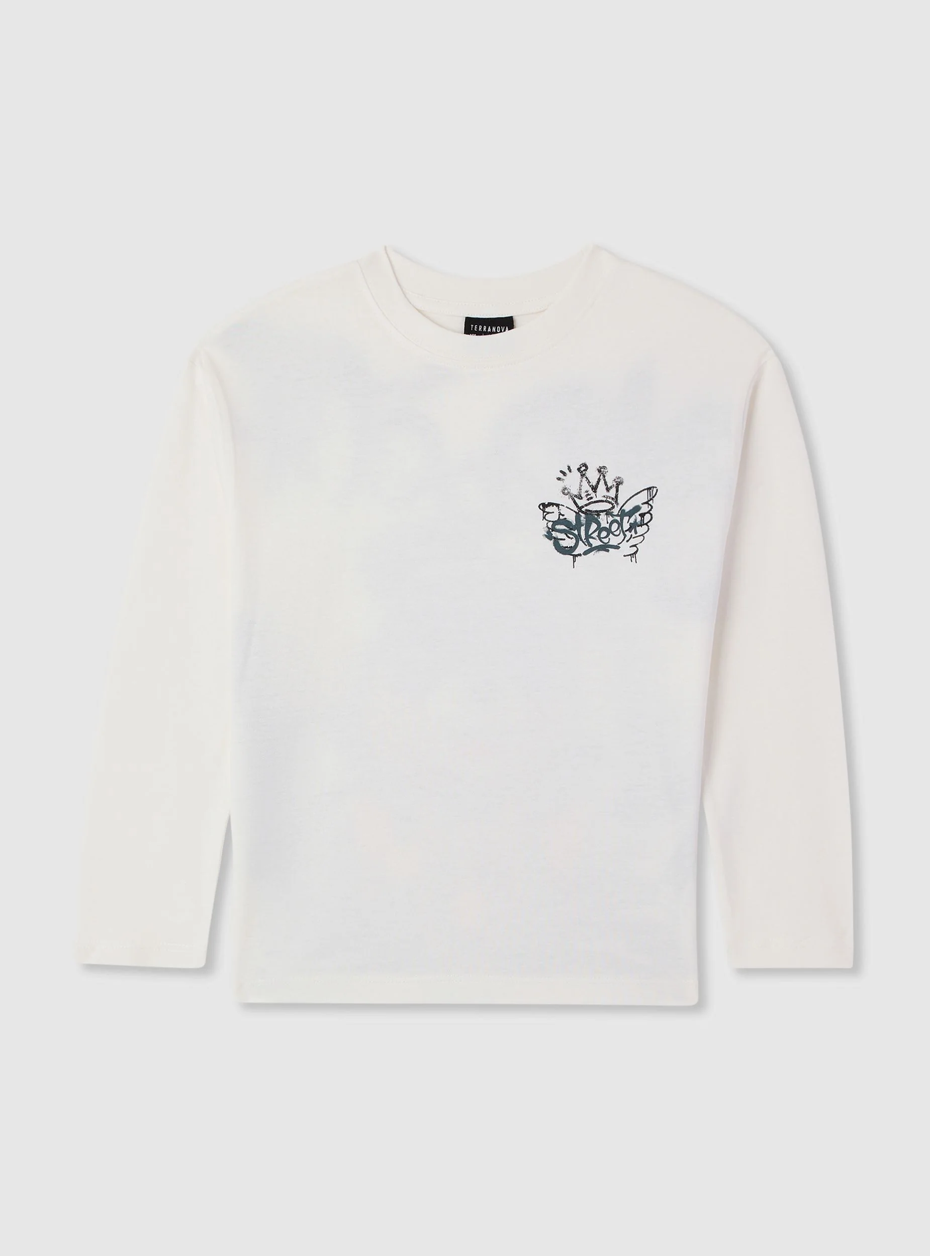 T-shirt stampa graffiti con orsetto - Image 4