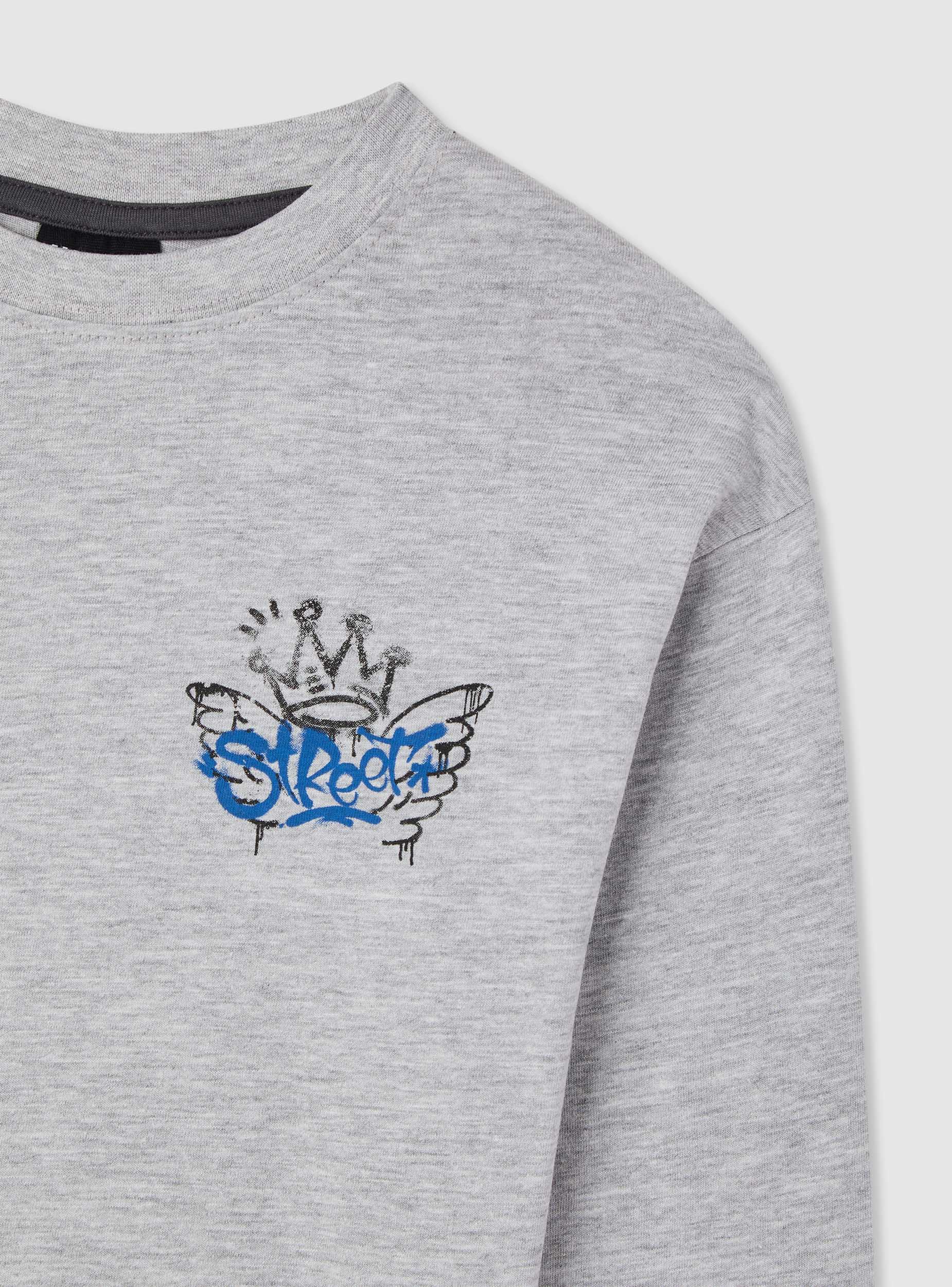 T-shirt stampa graffiti con orsetto - Image 4