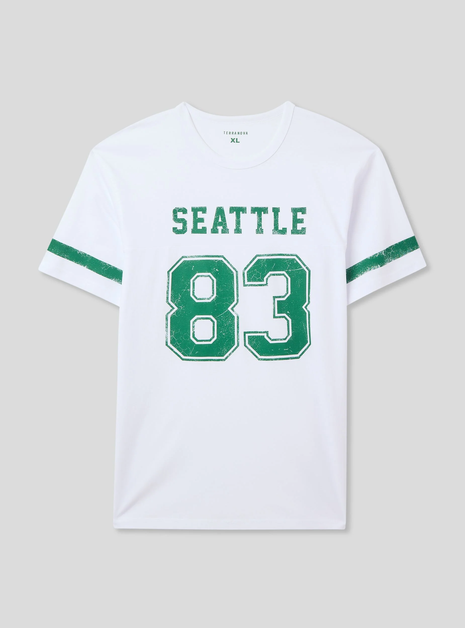 T-shirt stampa numero, scritta e bande - Image 3