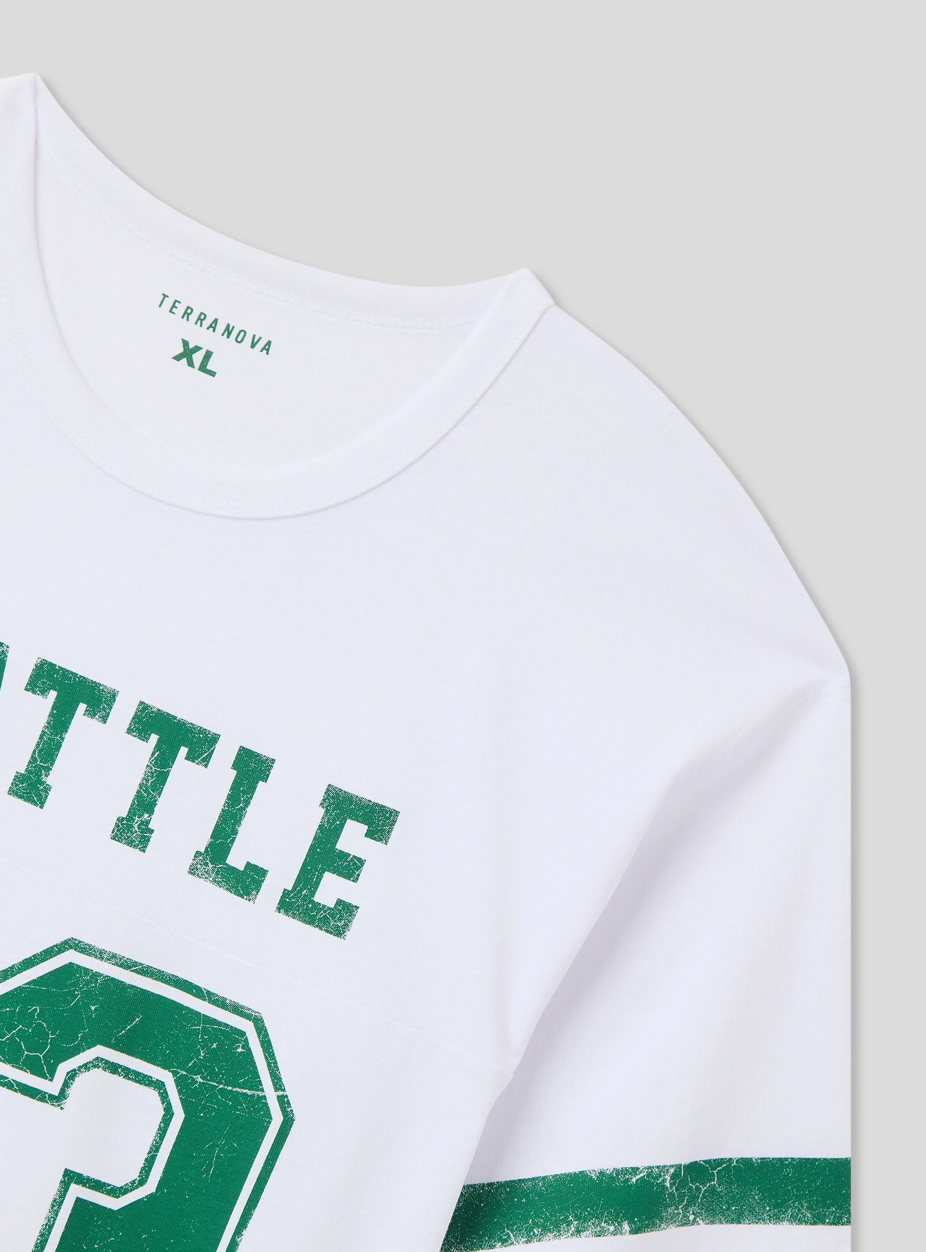 T-shirt stampa numero, scritta e bande - Image 4
