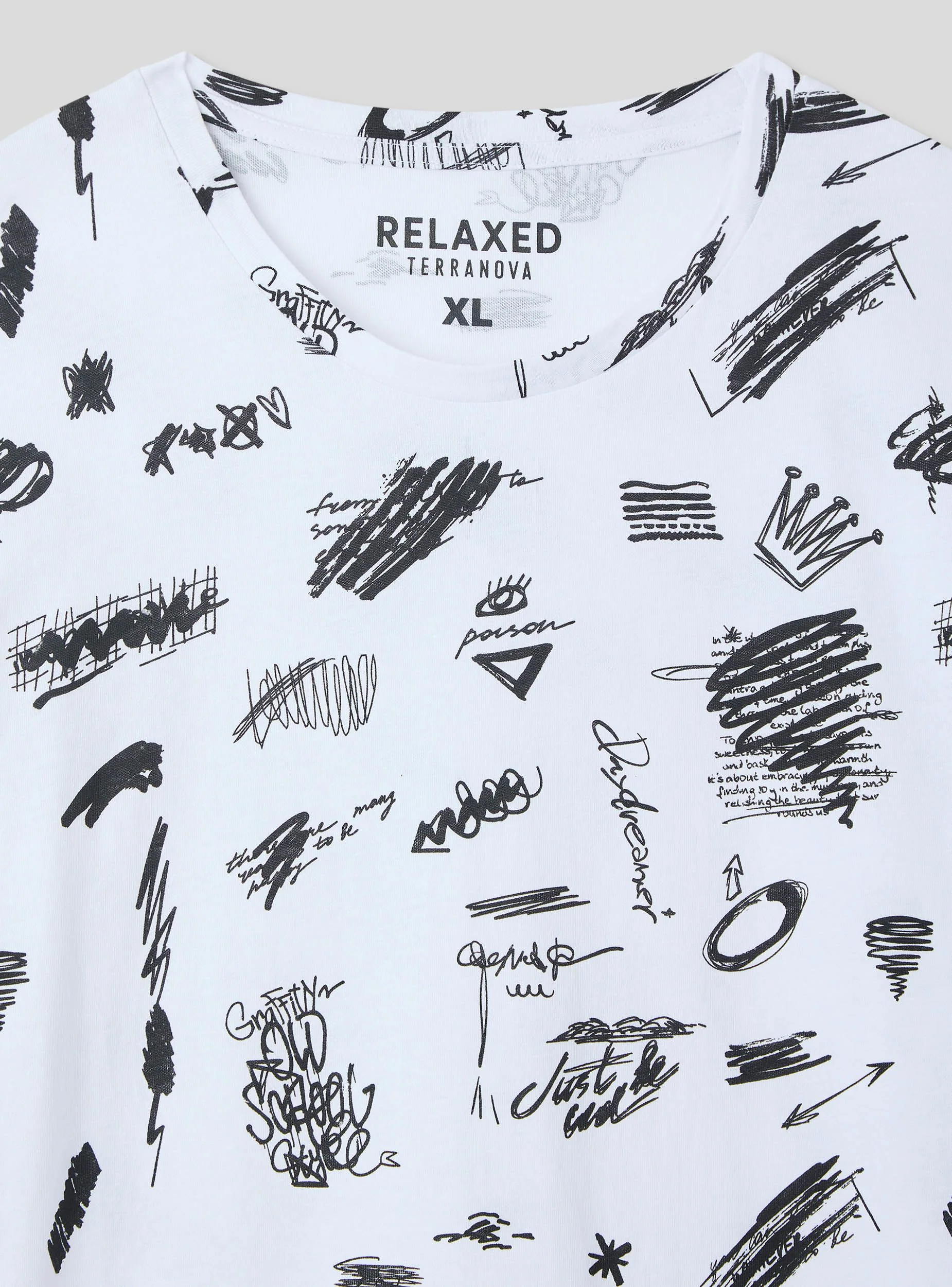 T-shirt stampa stile graffiti all-over - Image 3