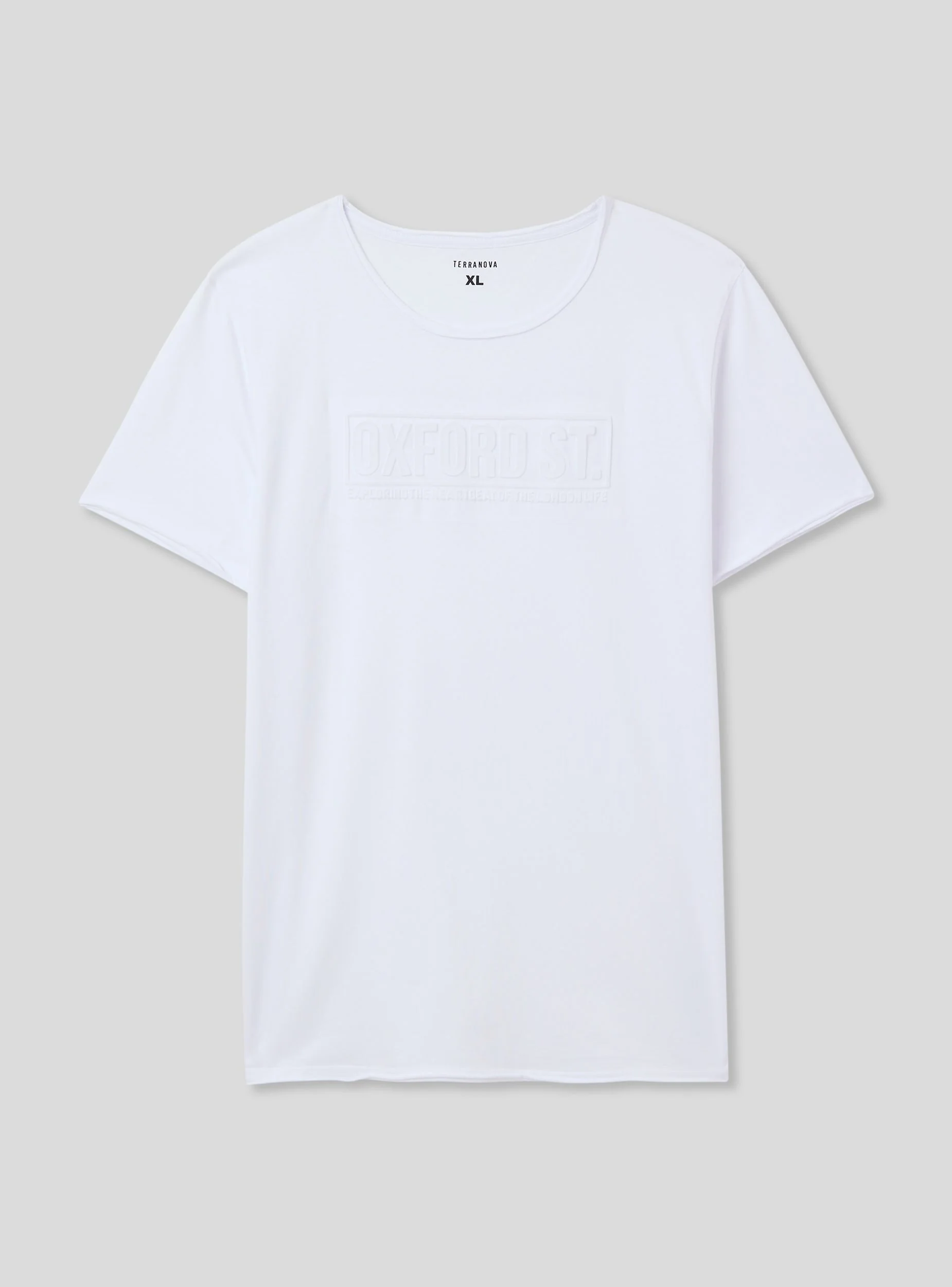 T-shirt taglio vivo con scritta 3D - Image 3
