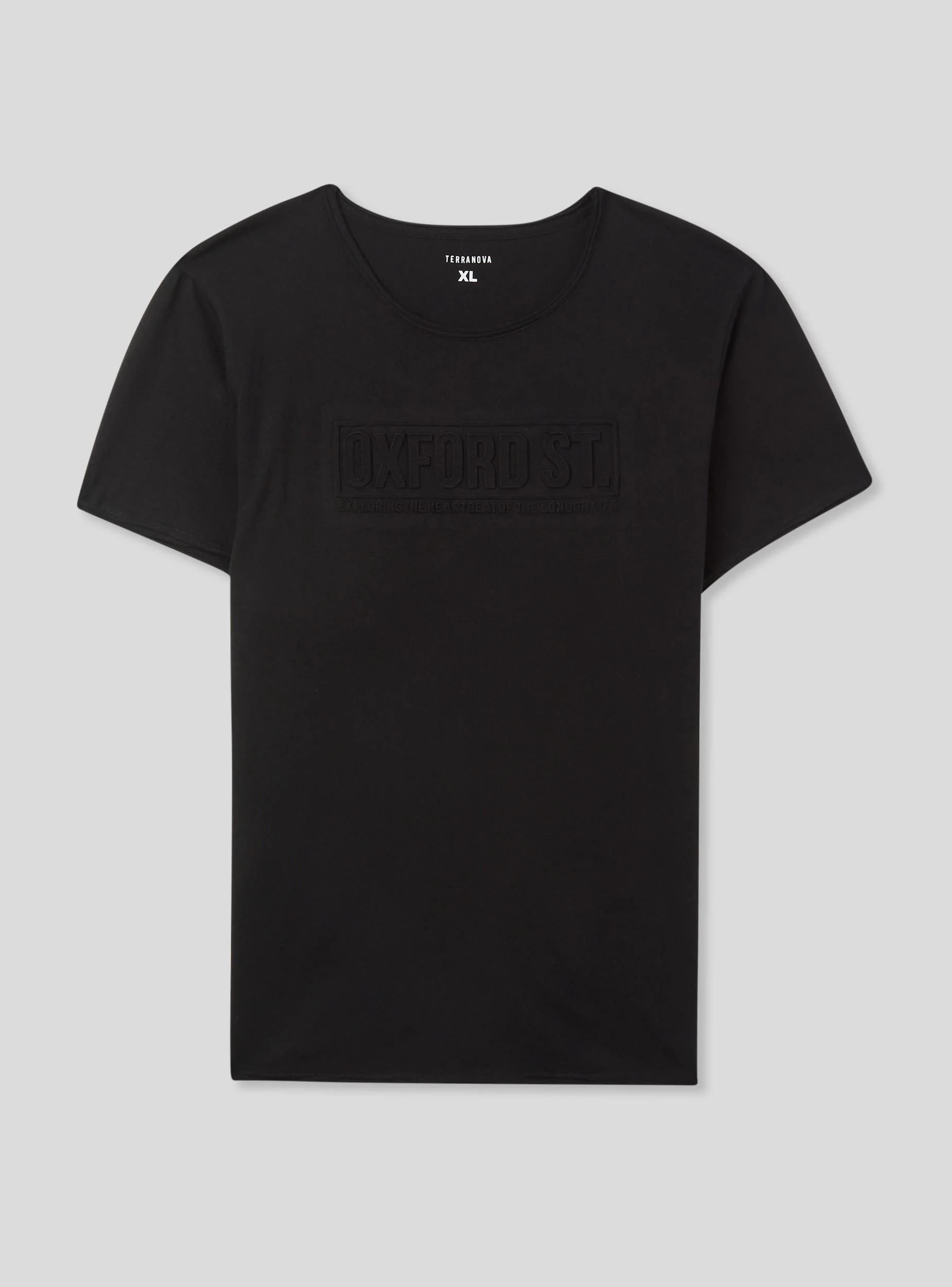 T-shirt taglio vivo con scritta 3D - Image 3