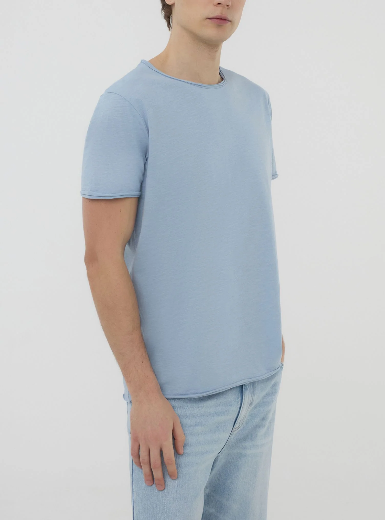 T-shirt taglio vivo tessuto fiammato - Image 7
