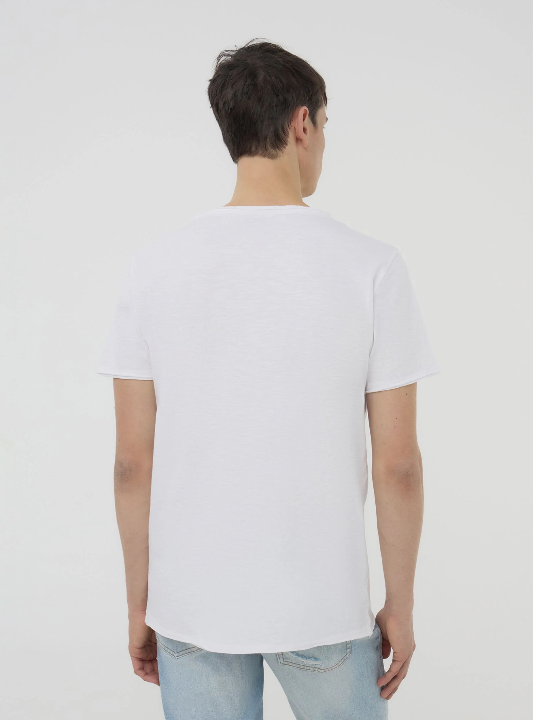 T-shirt taglio vivo tessuto fiammato - Image 3