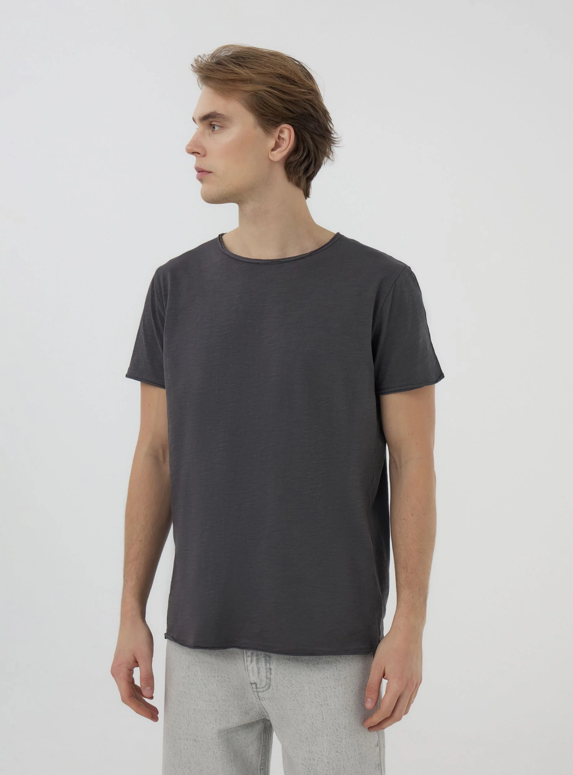 T-shirt taglio vivo tessuto fiammato - Image 3