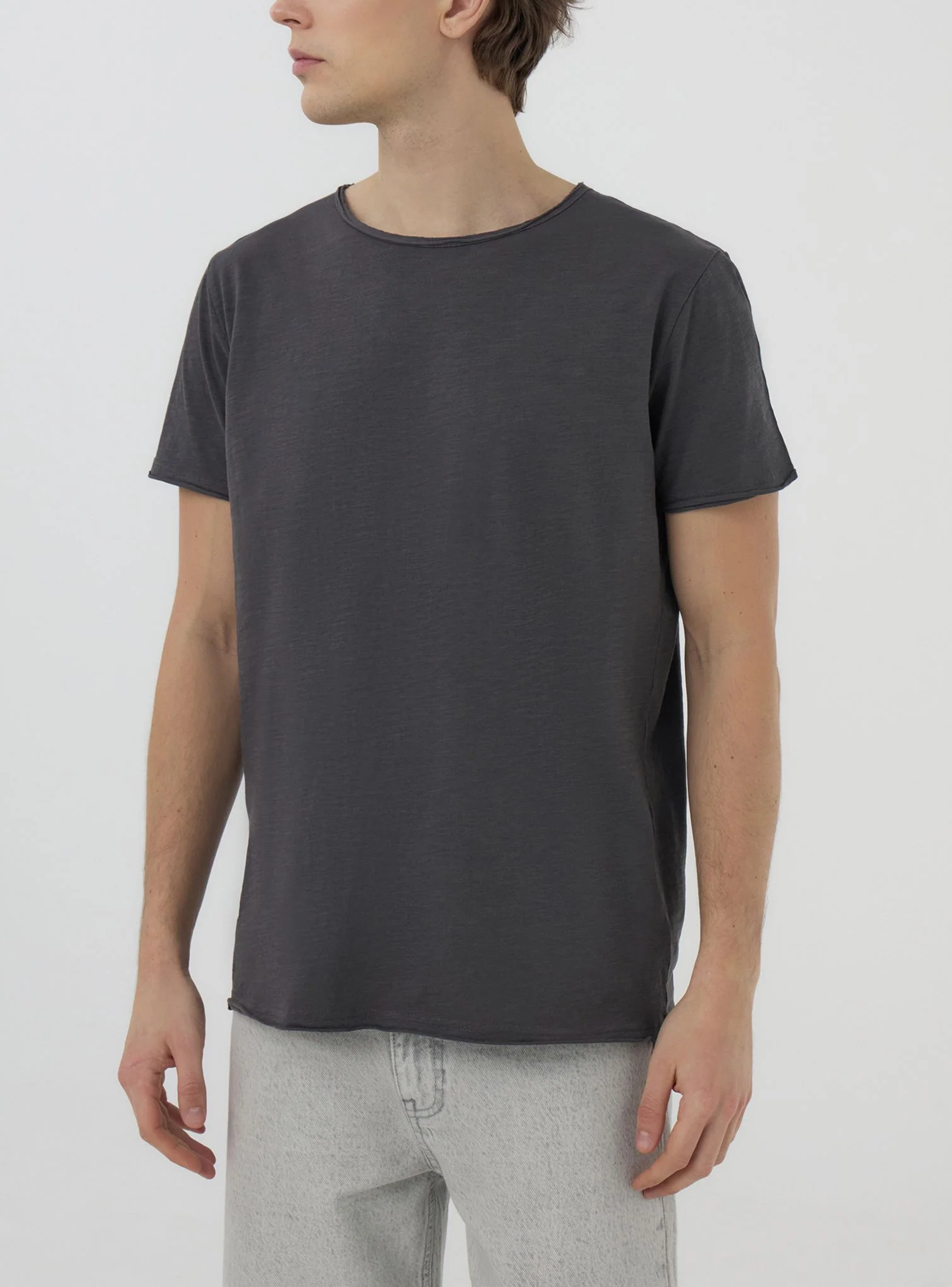 T-shirt taglio vivo tessuto fiammato - Image 7