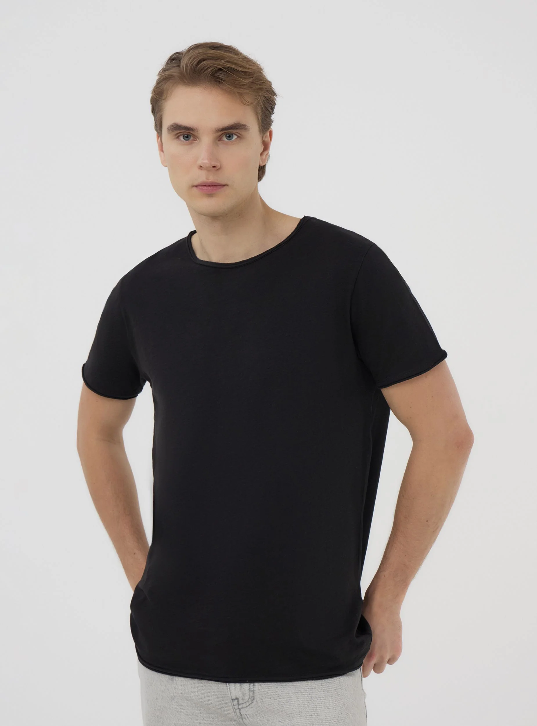 T-shirt taglio vivo tessuto fiammato - Image 3