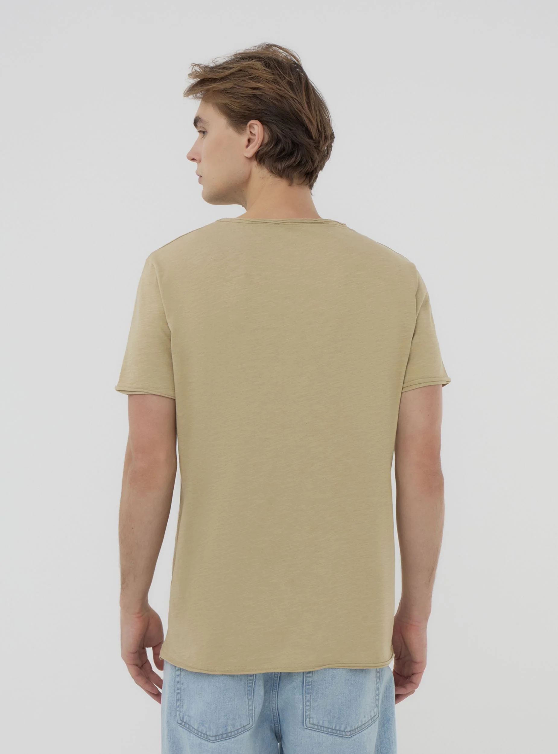 T-shirt taglio vivo tessuto fiammato - Image 2