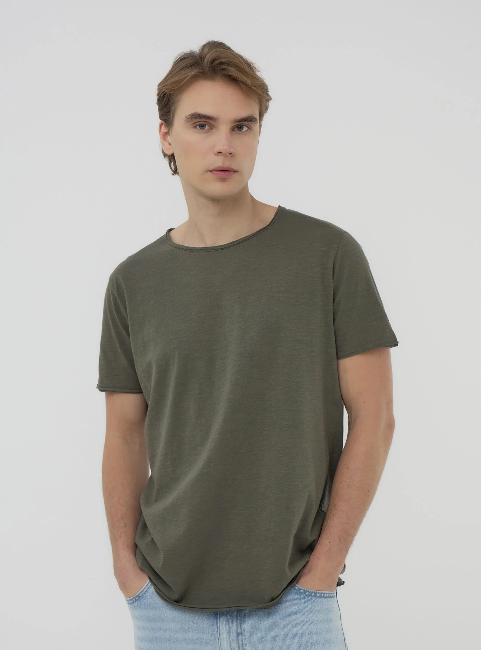 T-shirt taglio vivo tessuto fiammato - Image 2